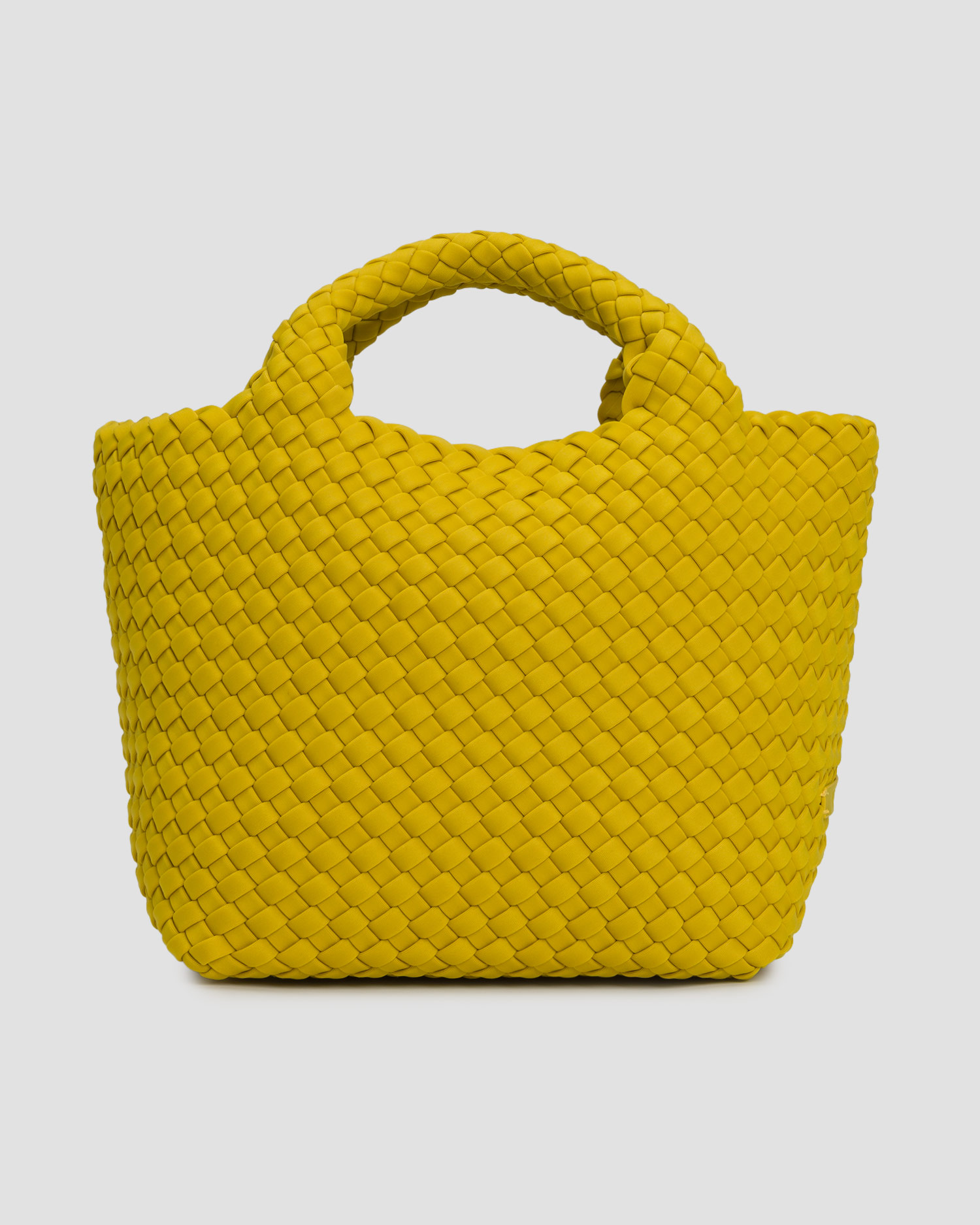 Naghedi St Barths Small Tote Handgewebte Tasche in Gelb