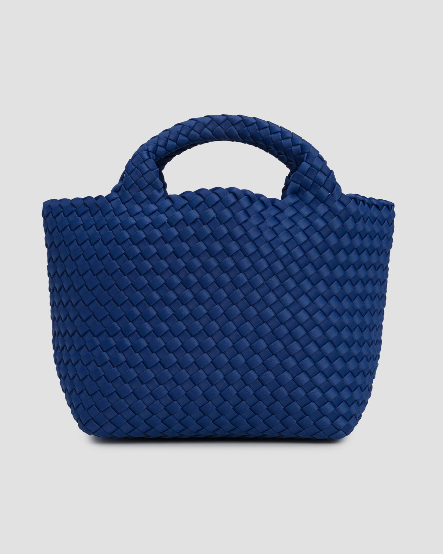 Naghedi St Barths Small Tote Handgewebte Tasche in Blau