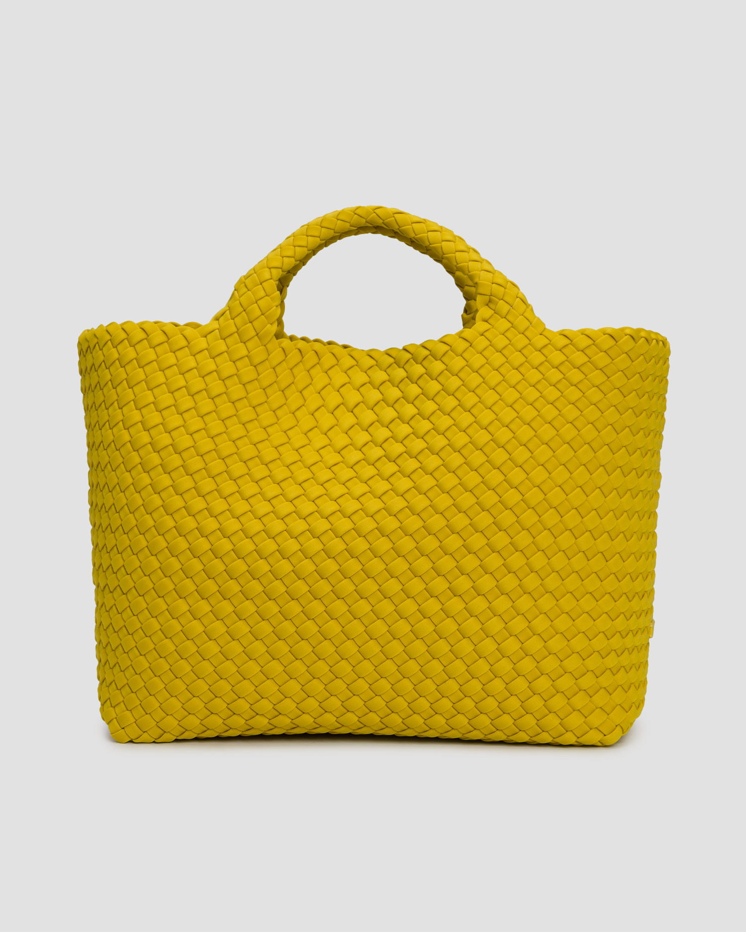 Naghedi St Barths Medium Tote Handgewebte Tasche in Gelb
