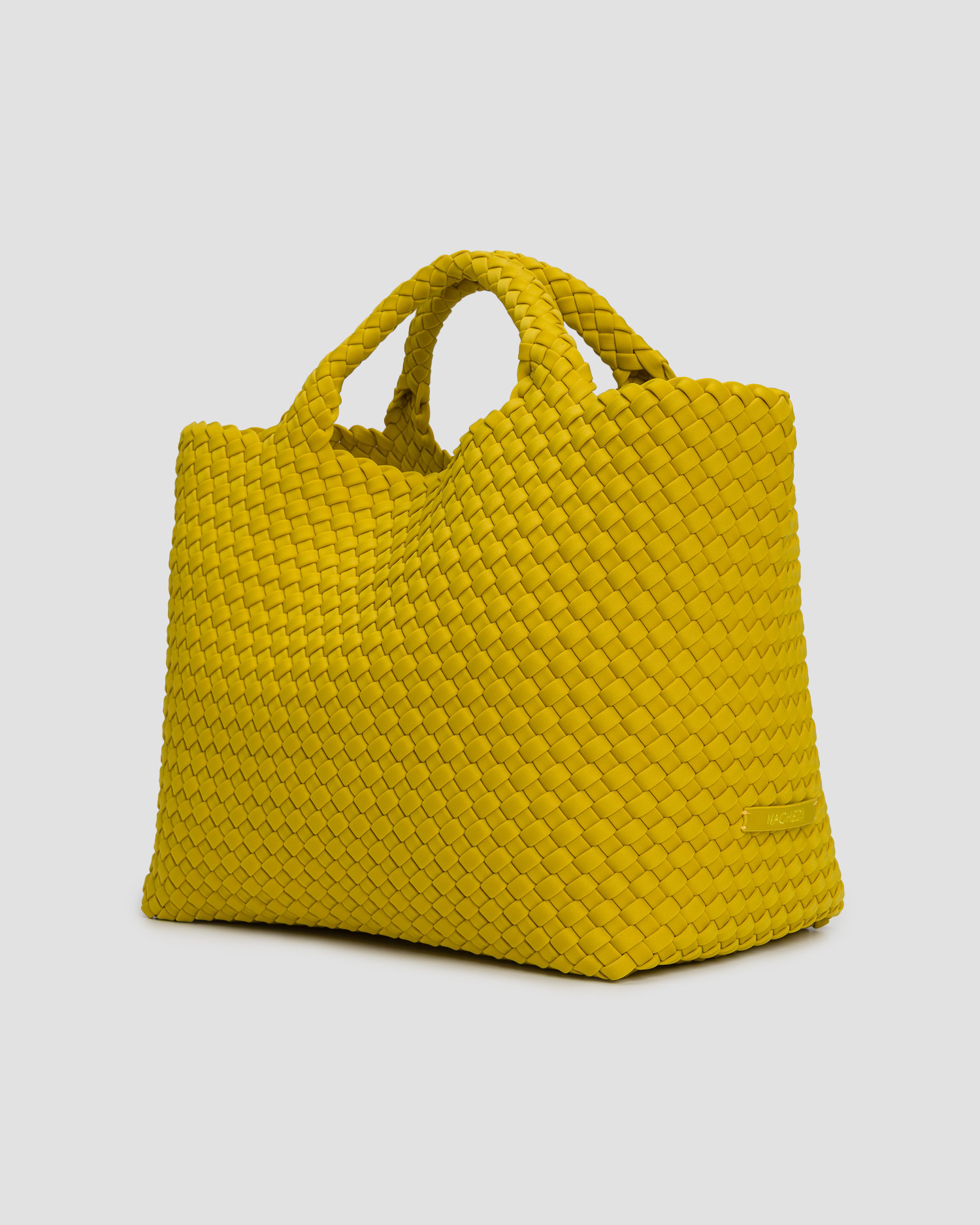 Naghedi St Barths Medium Tote Handgewebte Tasche in Gelb