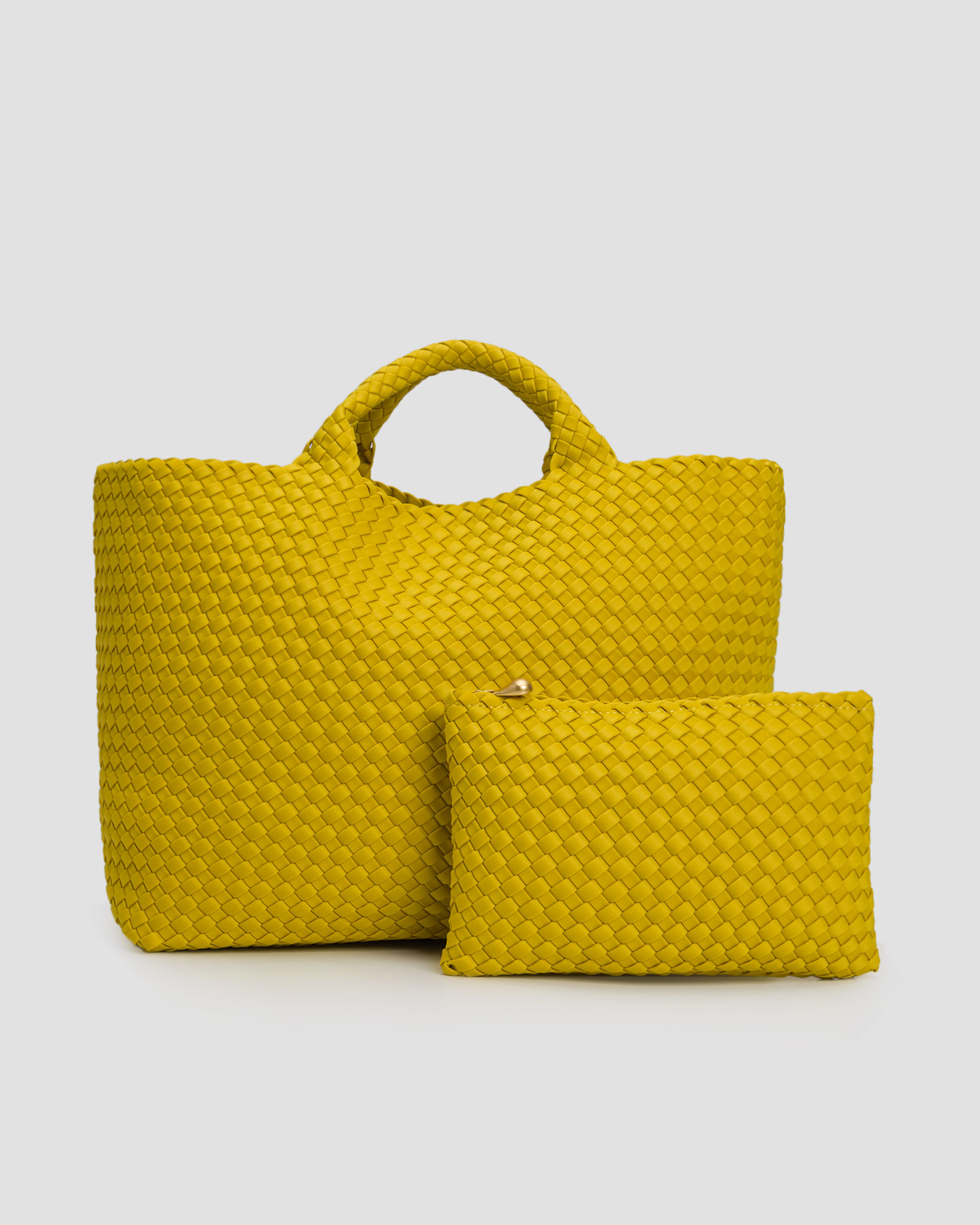 Naghedi St Barths Large Tote Handgewebte Tasche in Gelb