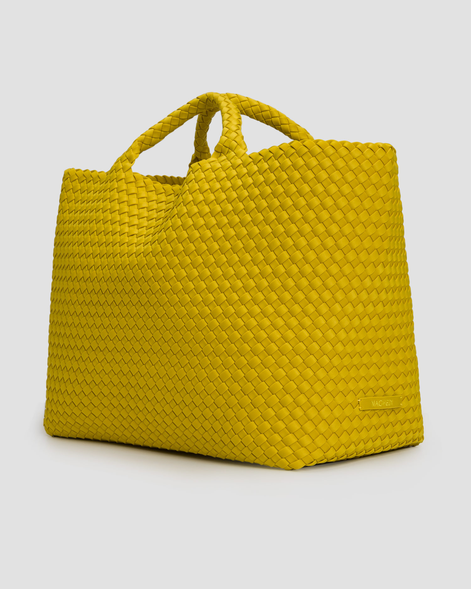 Naghedi St Barths Large Tote Handgewebte Tasche in Gelb