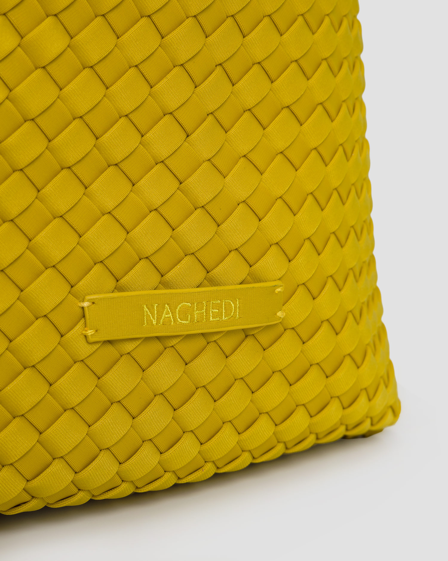 Naghedi St Barths Large Tote Handgewebte Tasche in Gelb