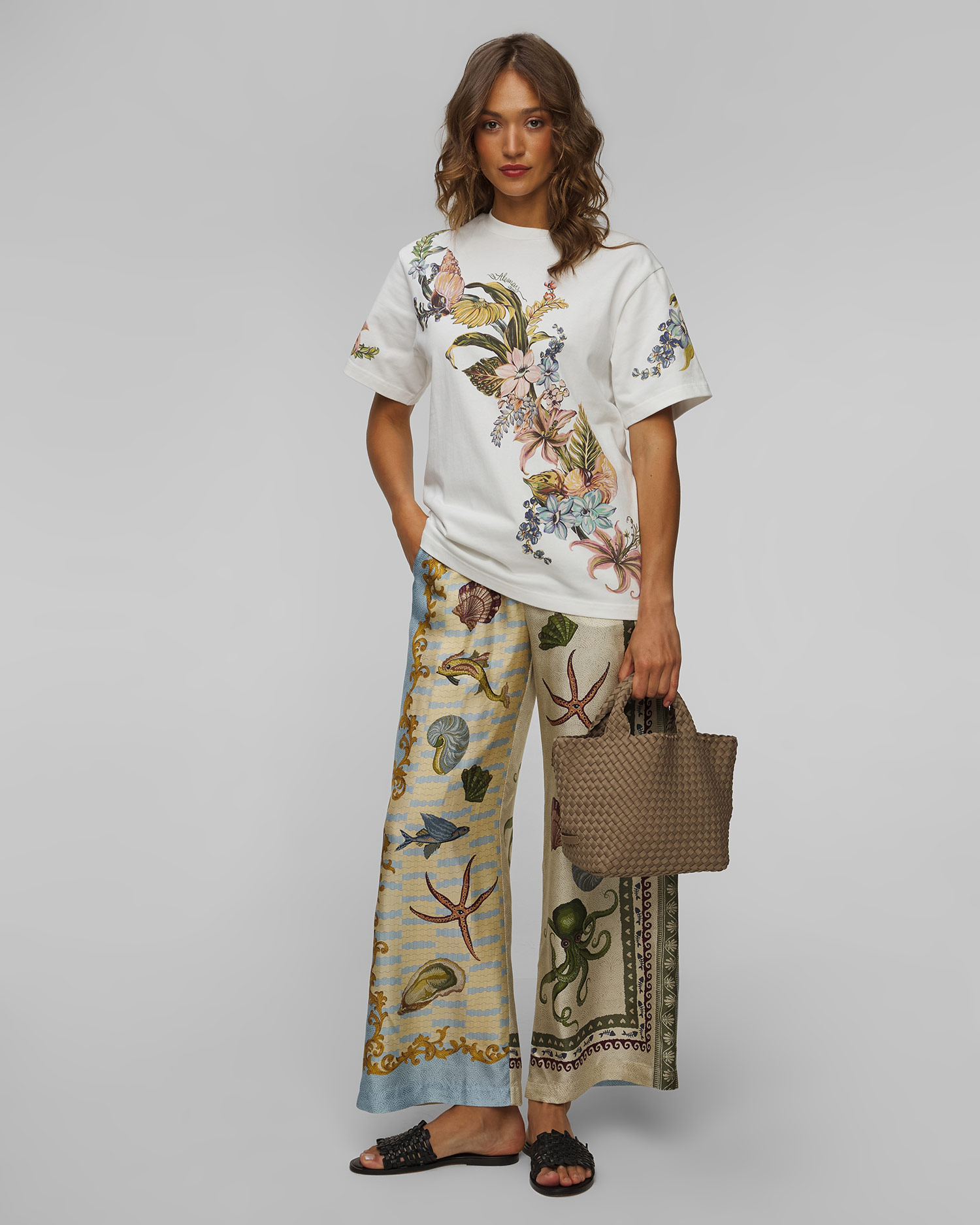 Ručne pletená dámska kabelka Naghedi St Barths Small Tote