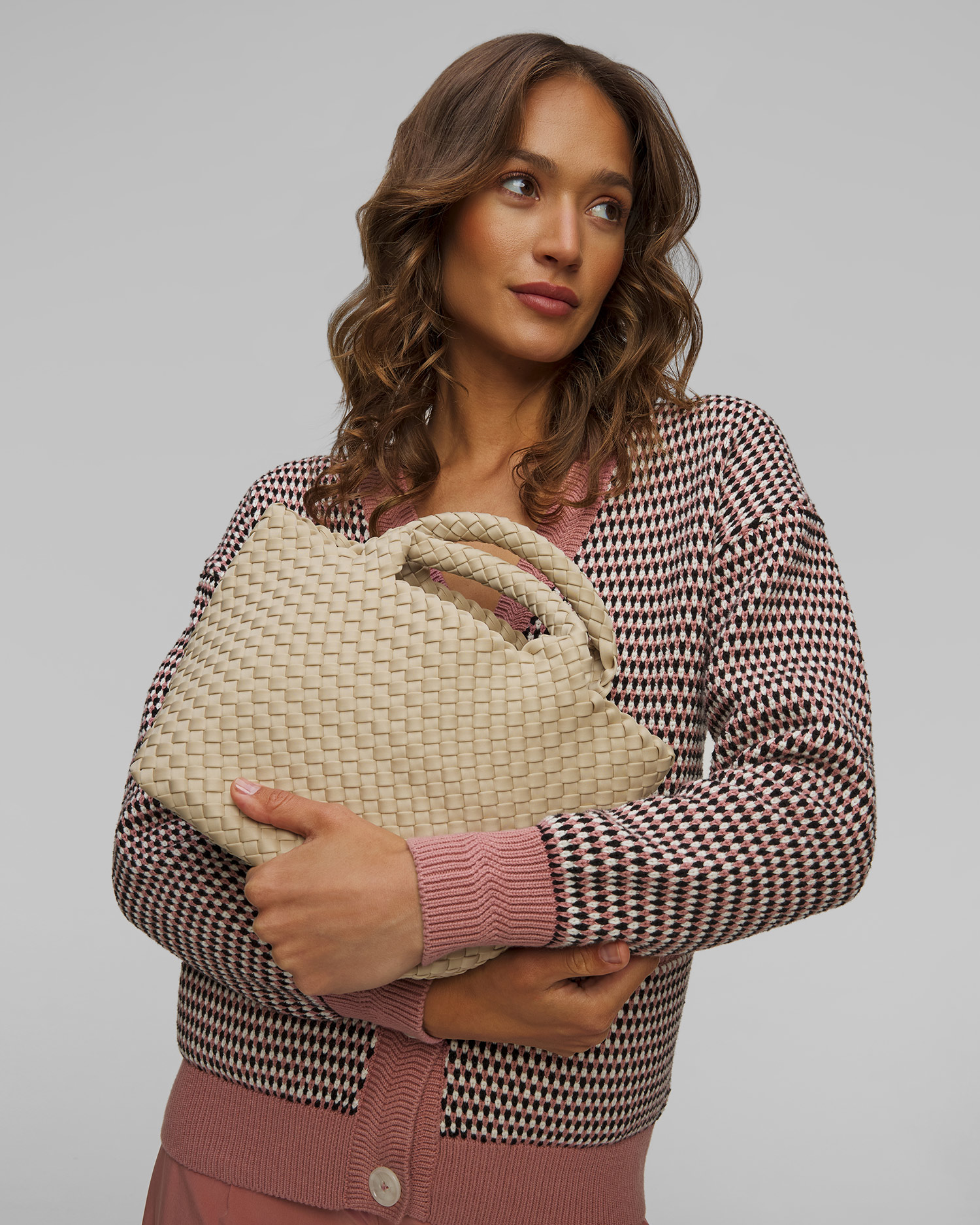 Ručne pletená dámska kabelka Naghedi St Barths Small Tote