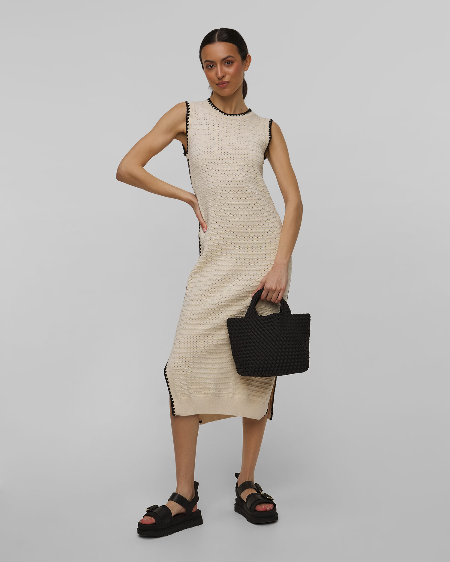 Ručne pletená dámska kabelka Naghedi St Barths Small Tote