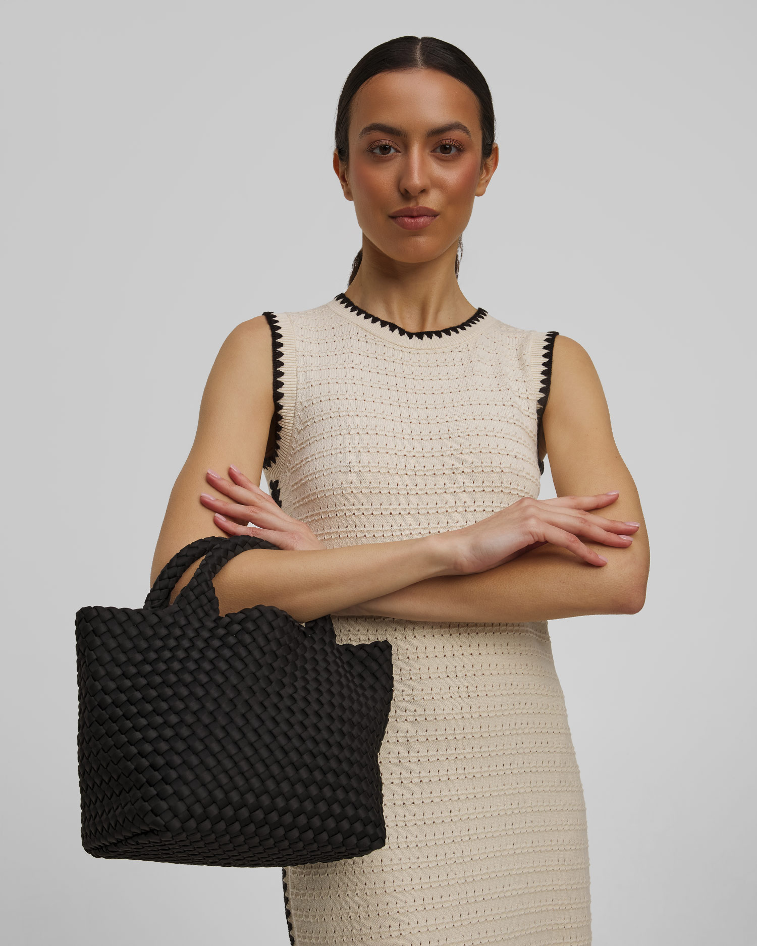 Ručne pletená dámska kabelka Naghedi St Barths Small Tote