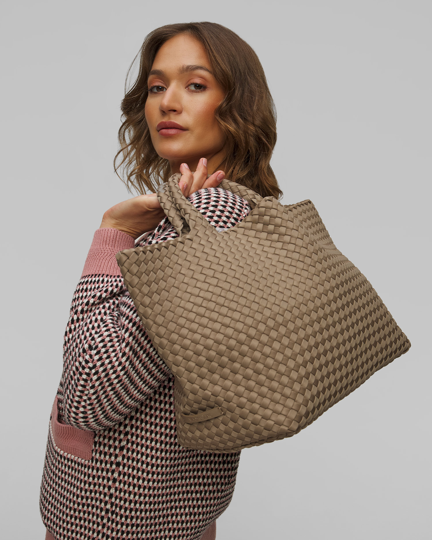 Dámska ručne pletená kabelka Naghedi St Barths Medium Tote