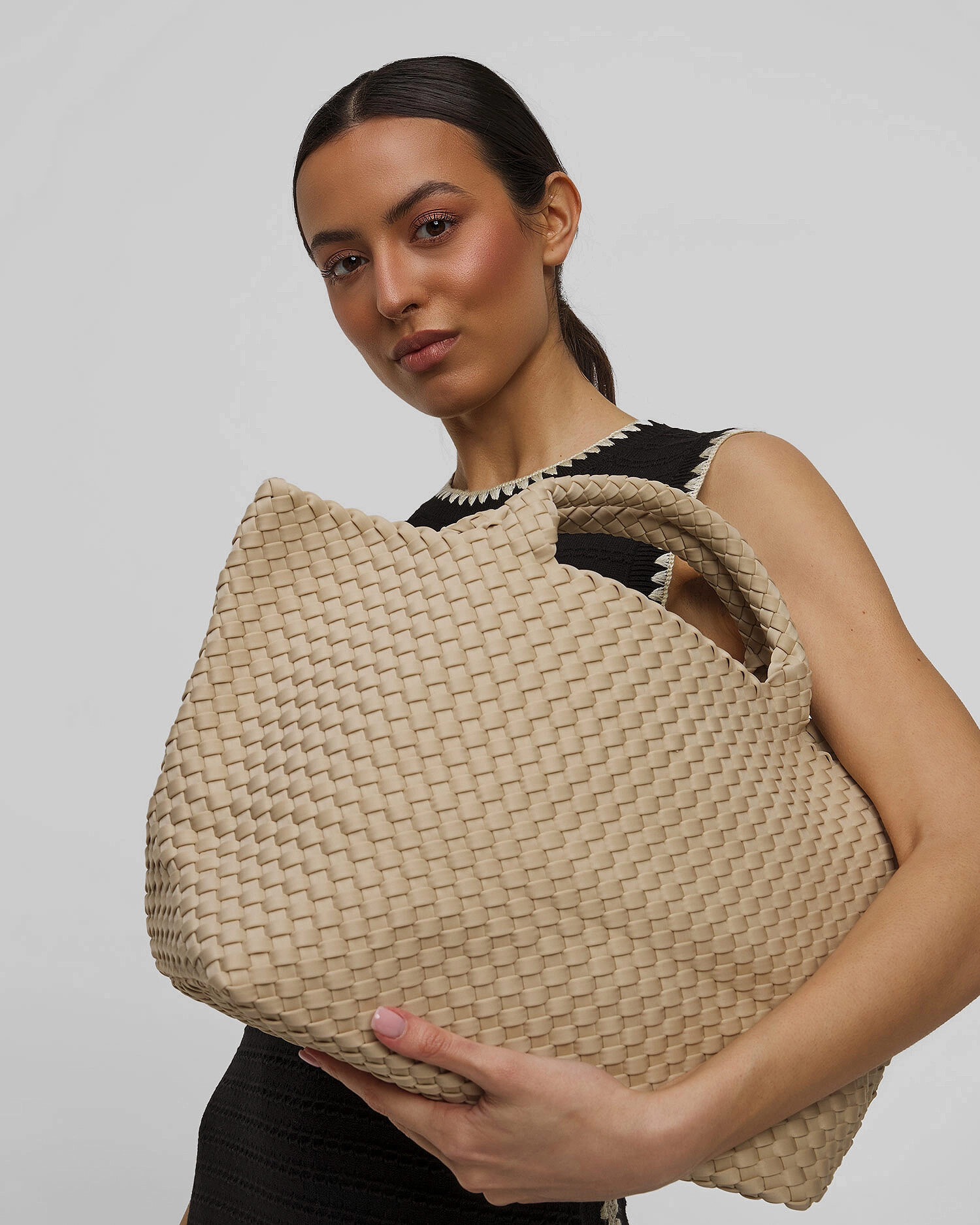 Dámska ručne pletená kabelka Naghedi St Barths Medium Tote