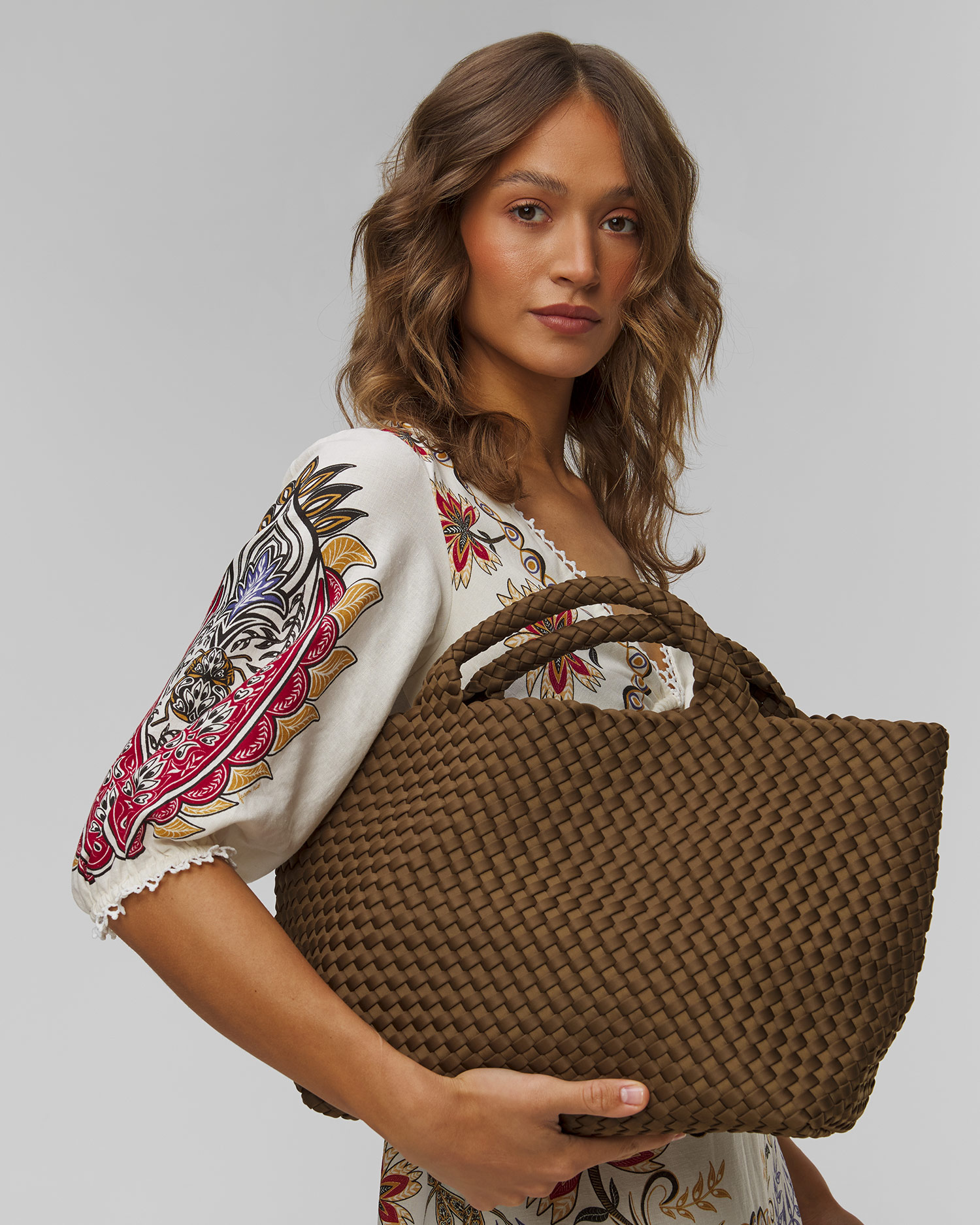 Dámska ručne pletená kabelka Naghedi St Barths Medium Tote