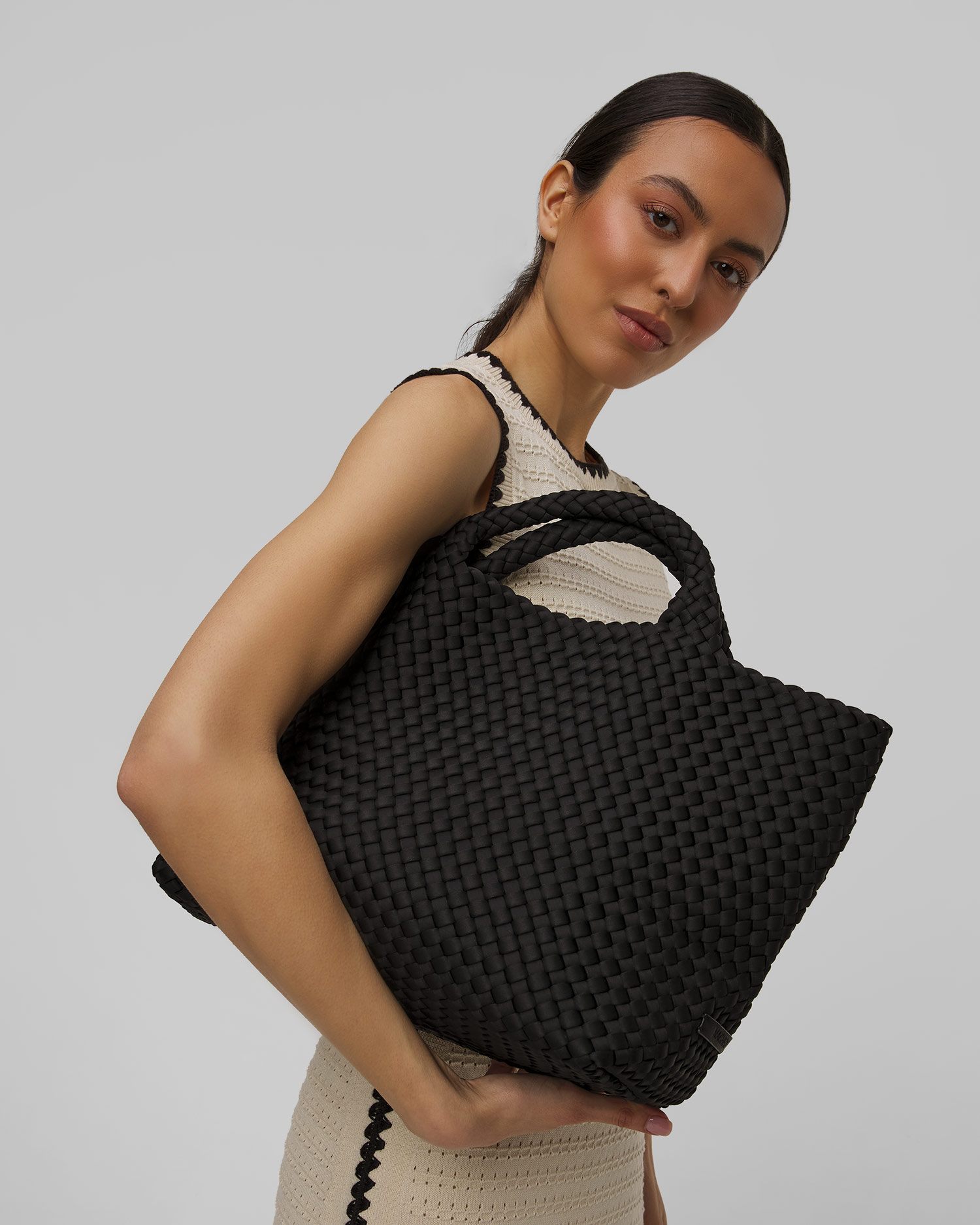 Dámska ručne pletená kabelka Naghedi St Barths Medium Tote