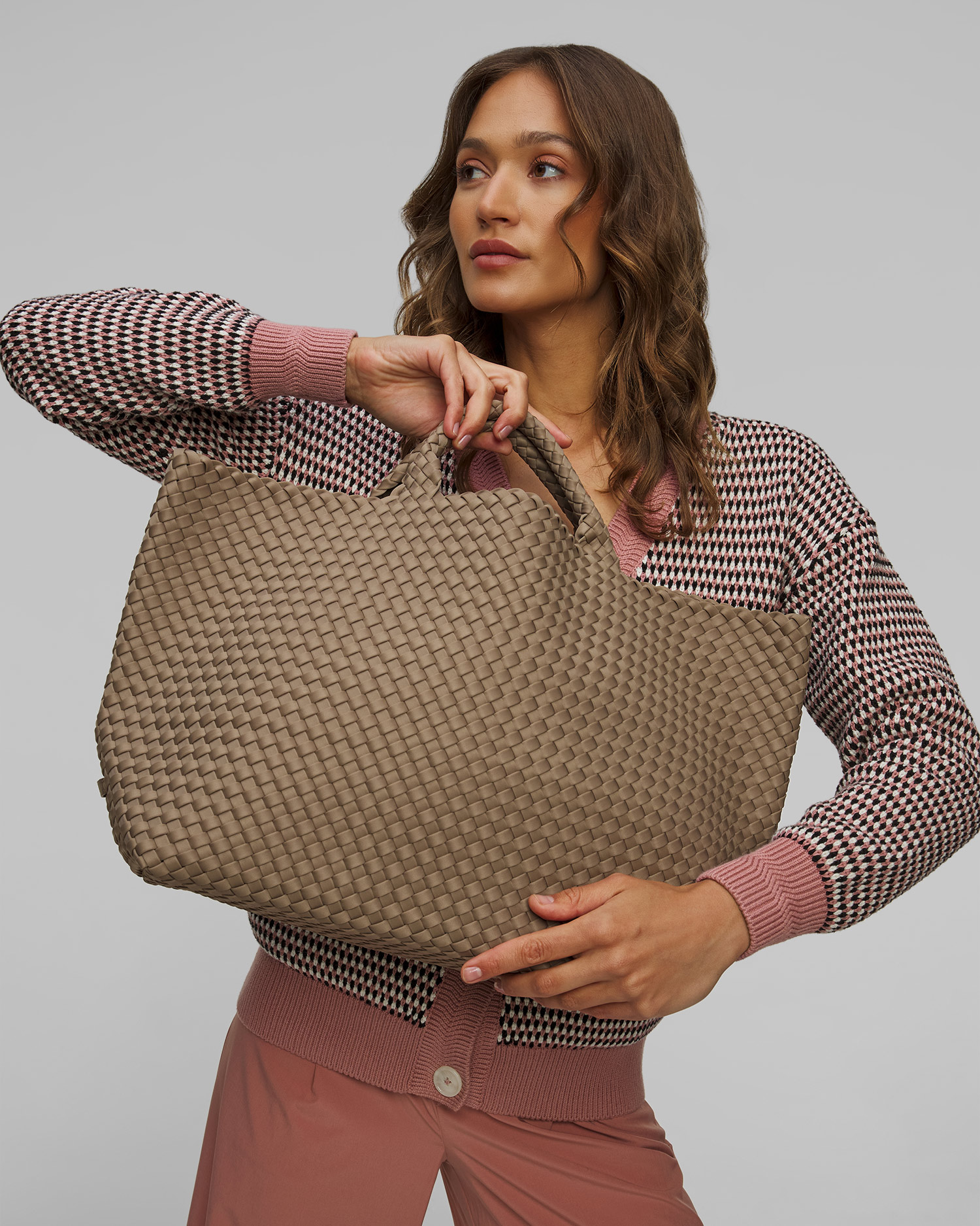 Ručne pletená dámska kabelka Naghedi St Barths Large Tote