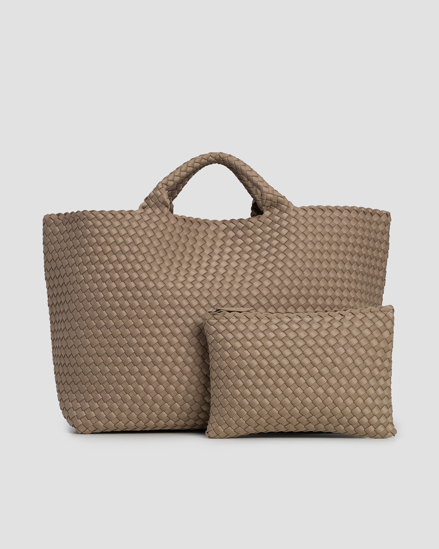 Ručne pletená dámska kabelka Naghedi St Barths Large Tote, Farba-Vzor: Beżowy