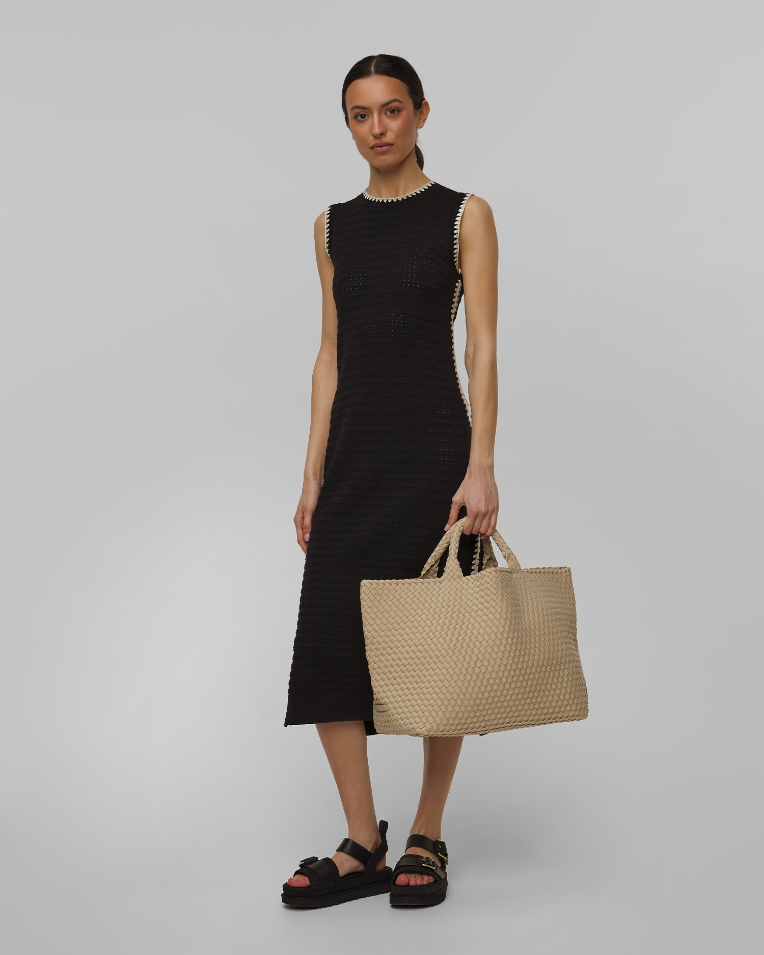 Ručne pletená dámska kabelka Naghedi St Barths Large Tote