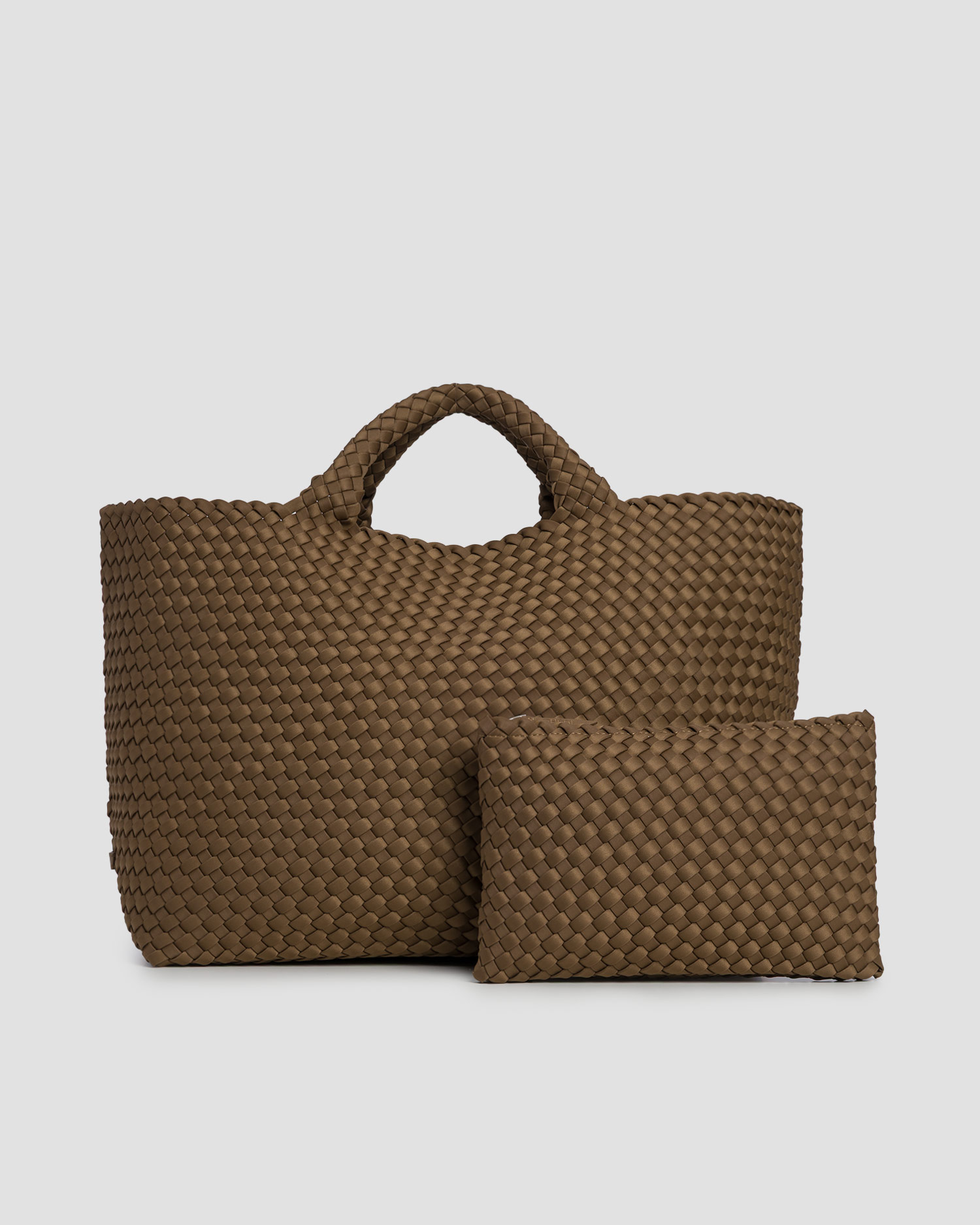 Ručne pletená dámska kabelka Naghedi St Barths Large Tote, Farba-Vzor: Brązowy