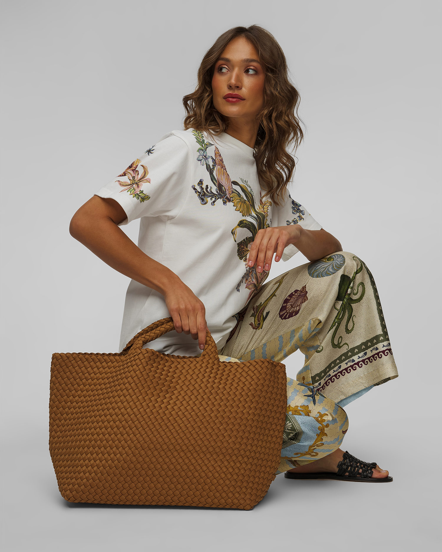 Women's hand-braided handbag Naghedi St Barths Large Tote