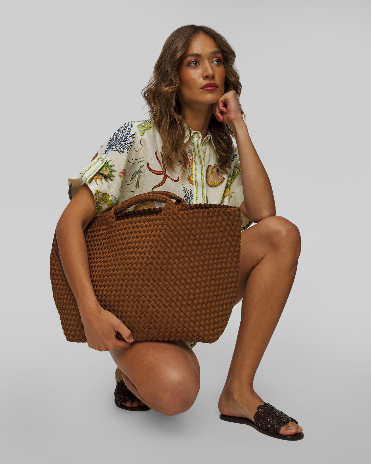 Borsa intrecciata a mano da donna Naghedi St Barths Large Tote