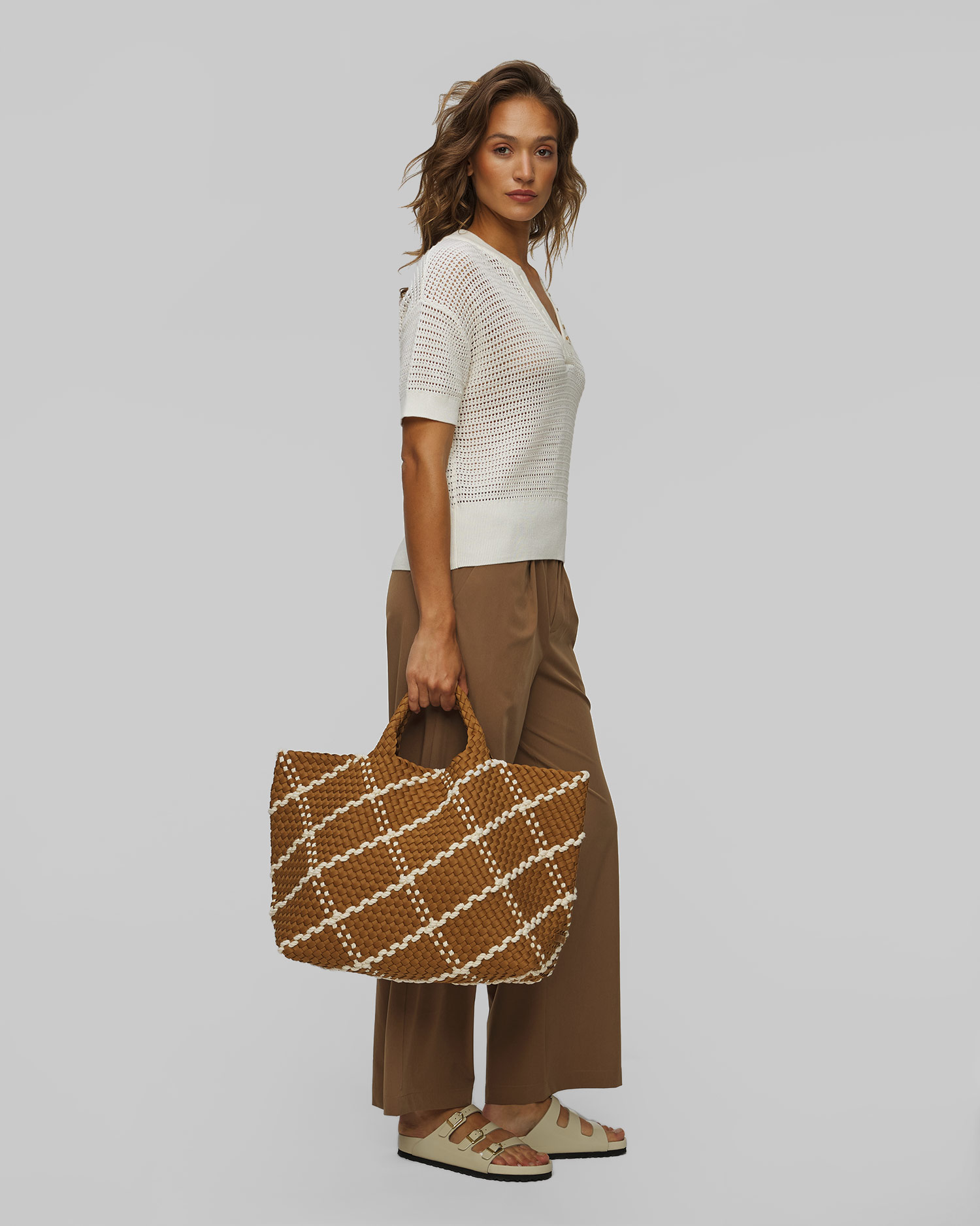 Borsa intrecciata a mano da donna Naghedi St Barths Large Tote