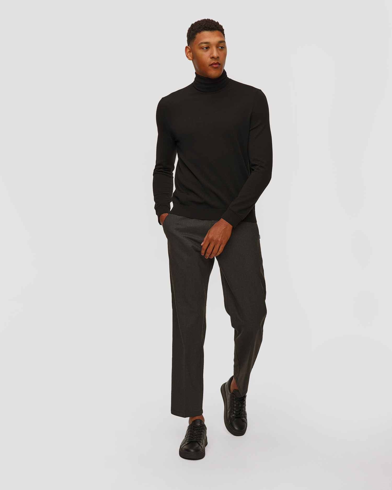 Buty skórzane męskie BOGNER Milan 26 czarne