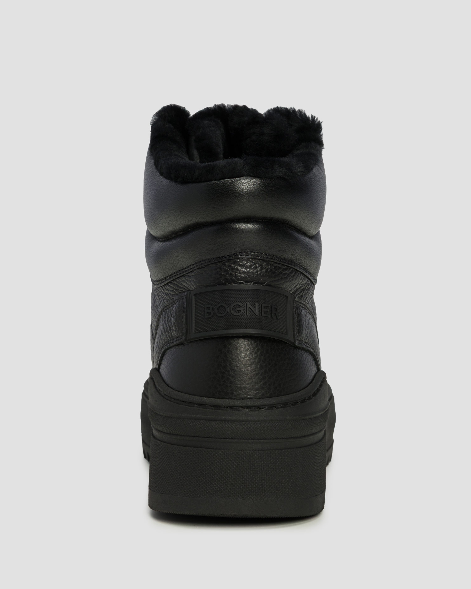 Wysokie buty zimowe skórzane męskie BOGNER Bucharest 3 D czarne