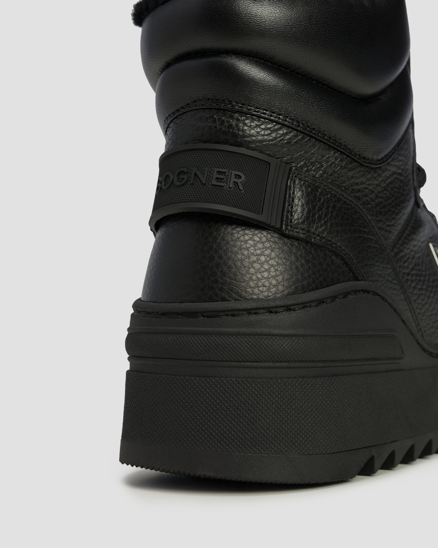 Wysokie buty zimowe skórzane męskie BOGNER Bucharest 3 D czarne