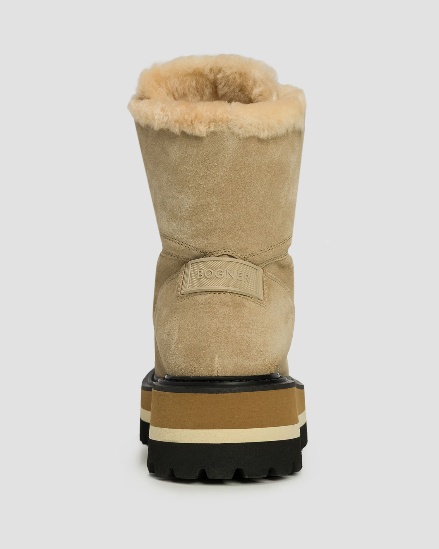 Dámské zimní kožené boty BOGNER Saas Fee 1 B v béžové barvě