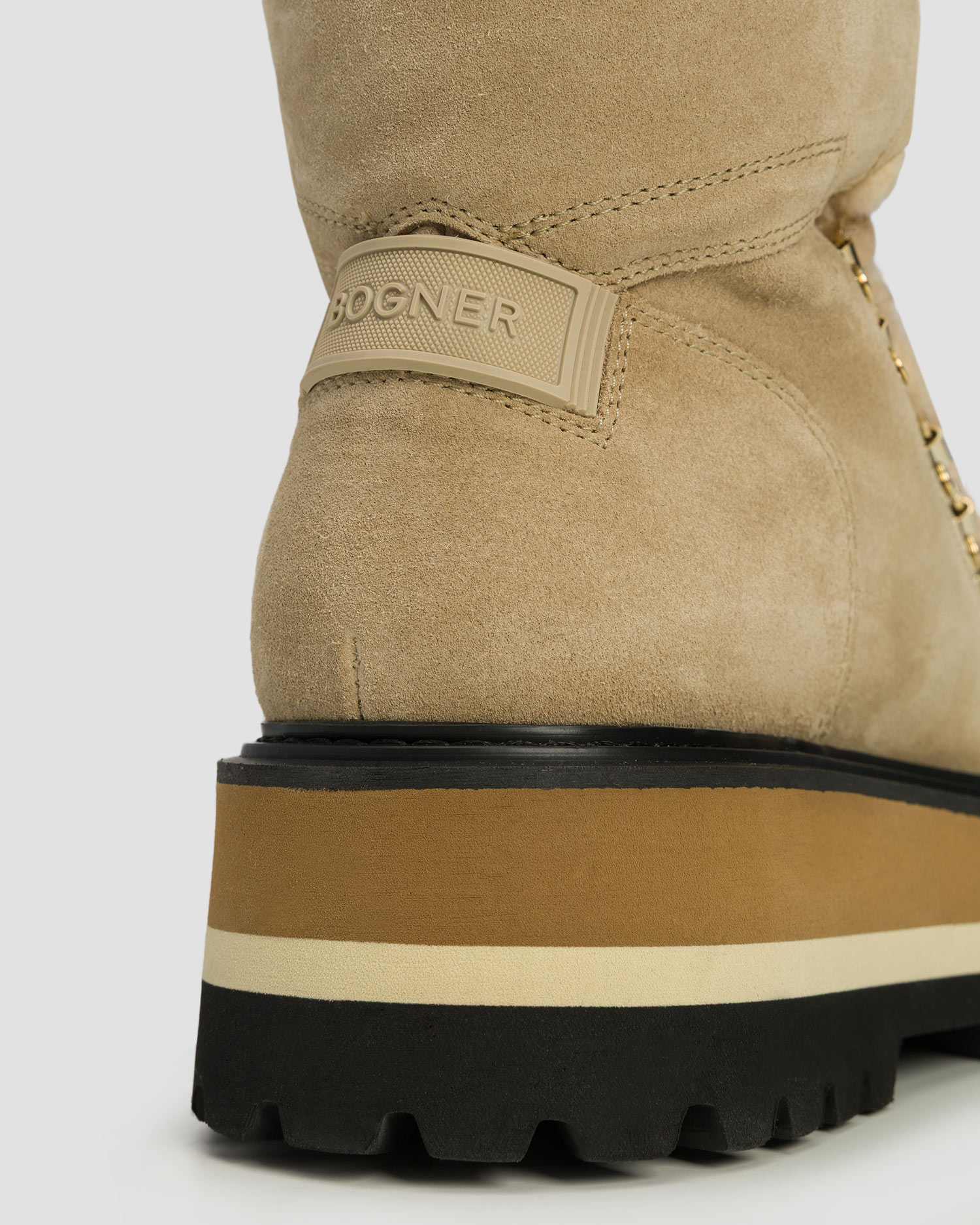Dámské zimní kožené boty BOGNER Saas Fee 1 B v béžové barvě