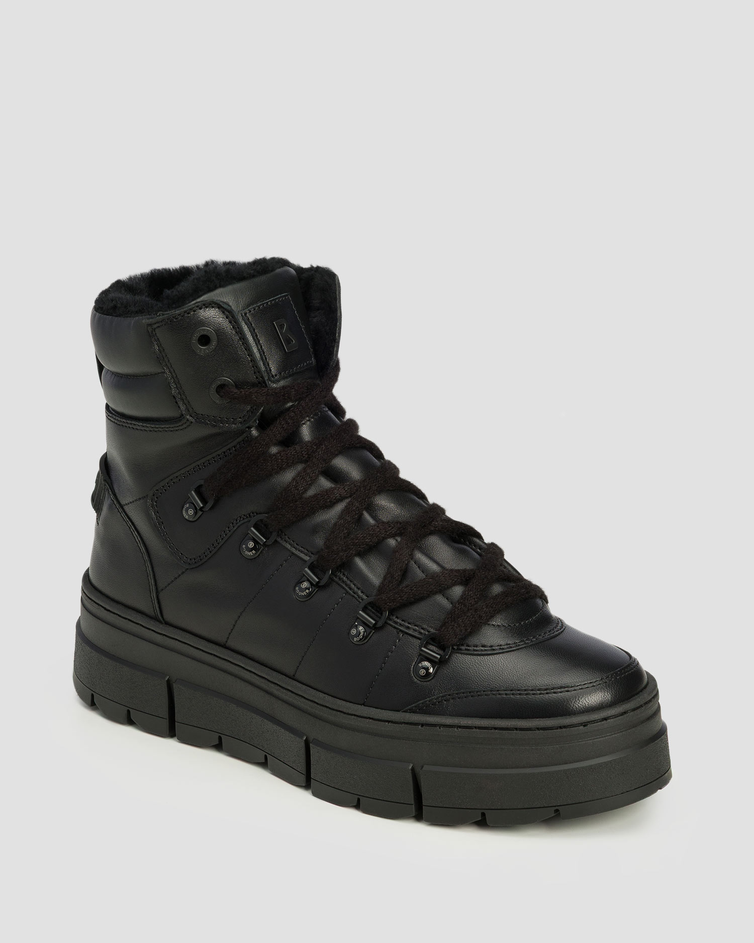 Wysokie buty skórzane z kolcami damskie BOGNER Vaduz S 3 A czarny