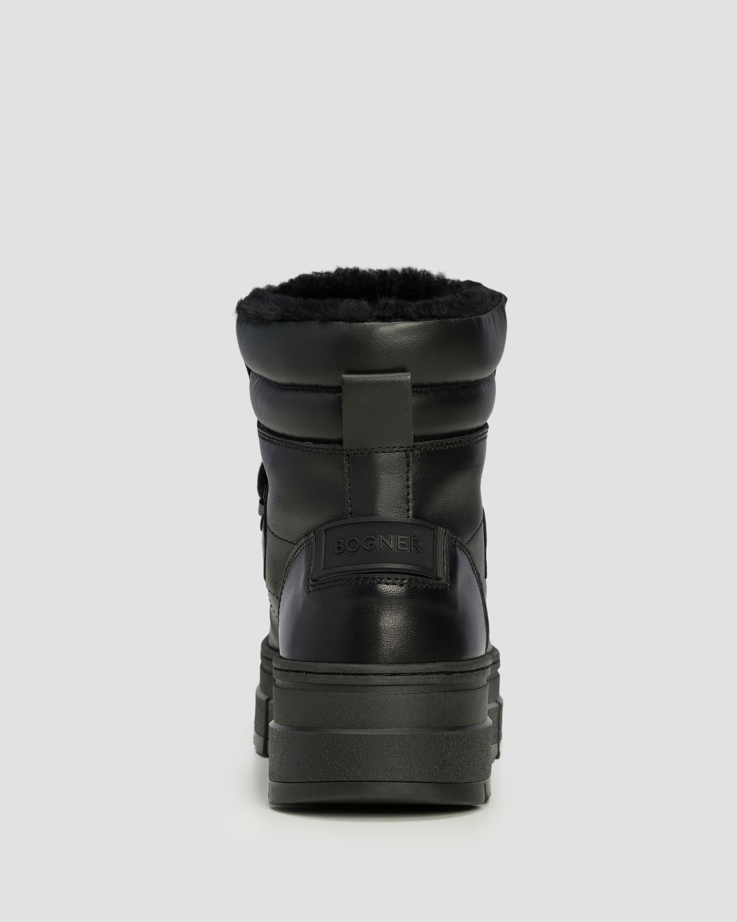 Dámske vysoké kožené topánky s hrotmi BOGNER Vaduz S 3 A čierne