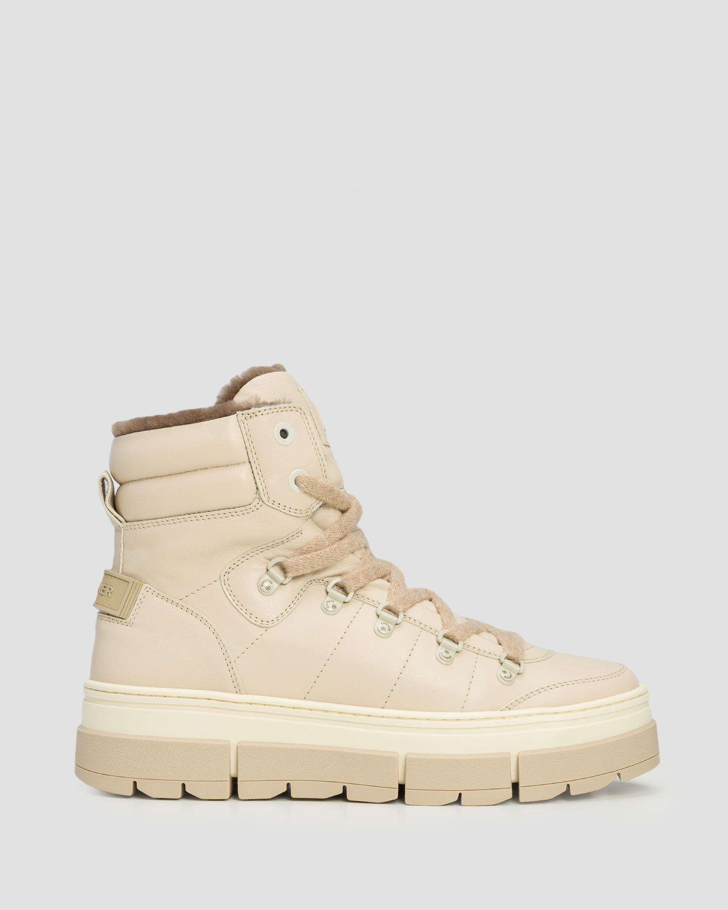 Dámske vysoké kožené topánky s hrotmi BOGNER Vaduz S 3 A béžové