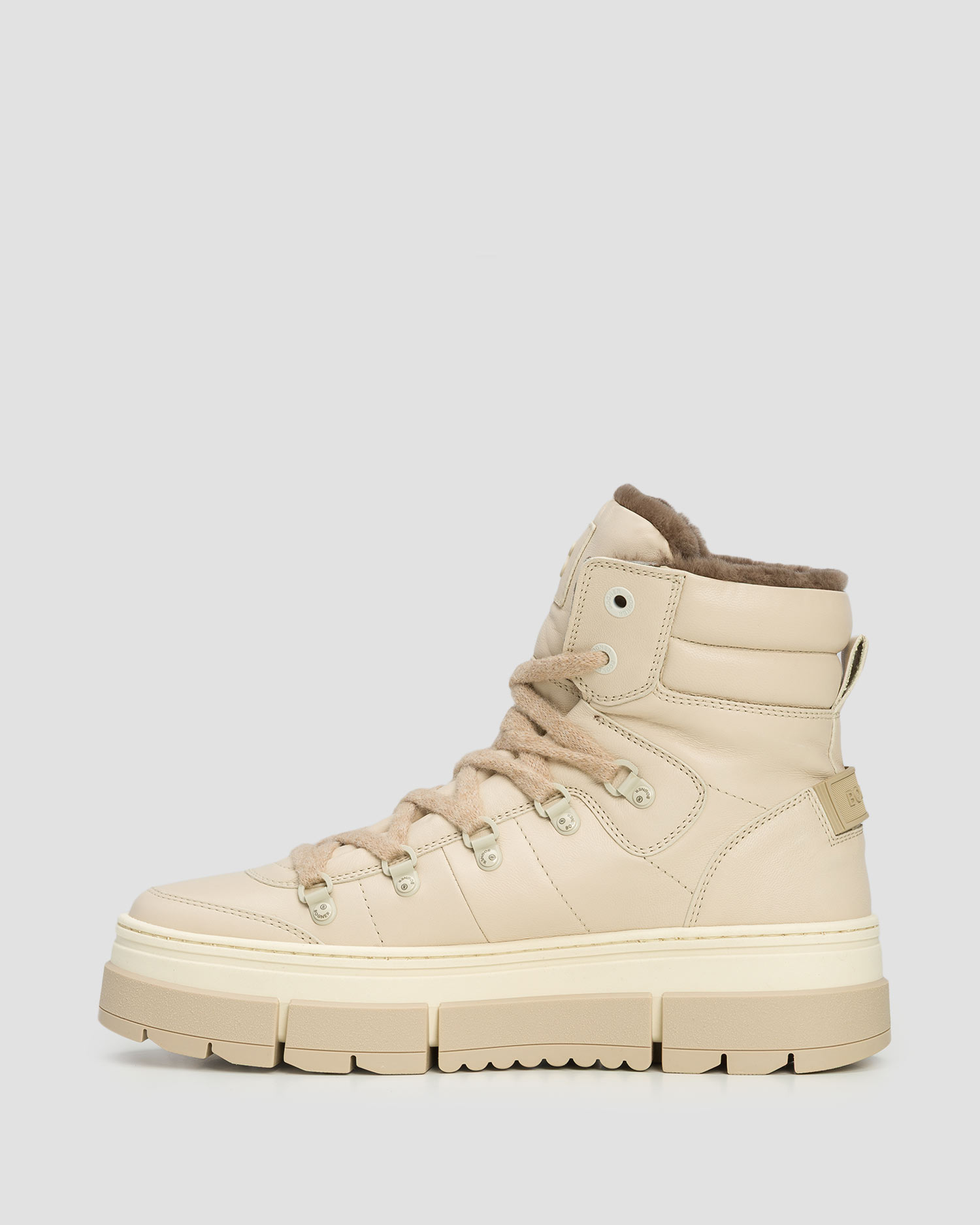 Dámske vysoké kožené topánky s hrotmi BOGNER Vaduz S 3 A béžové