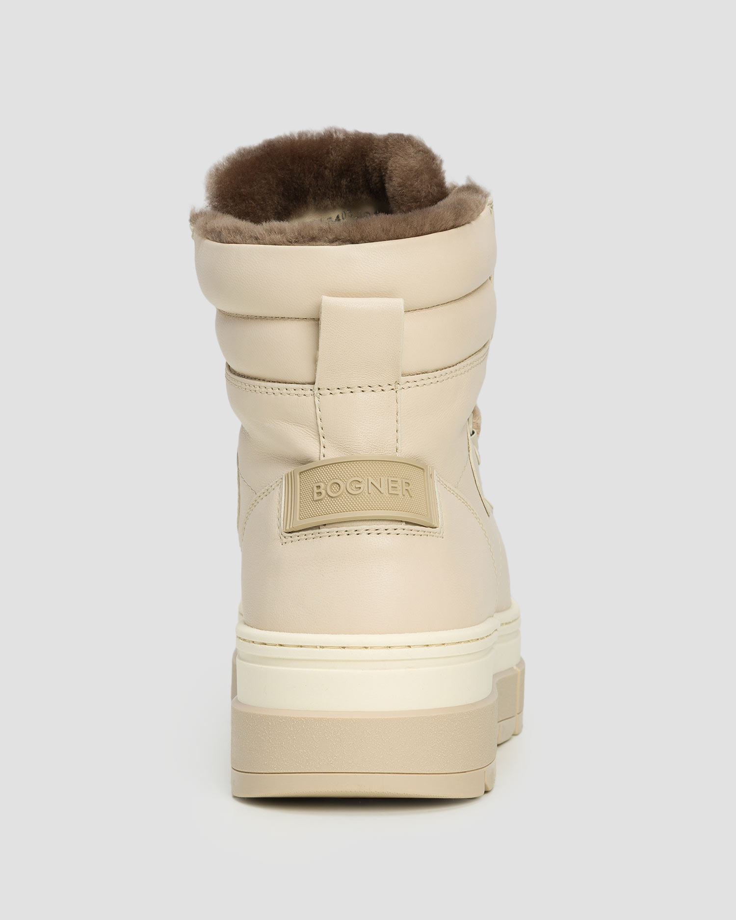 Dámske vysoké kožené topánky s hrotmi BOGNER Vaduz S 3 A béžové