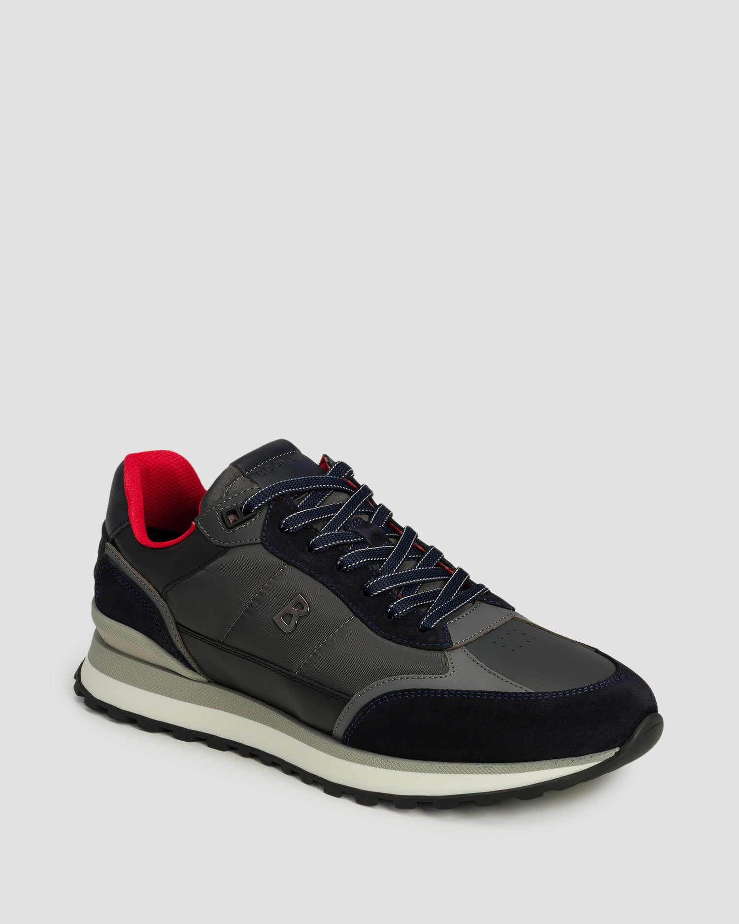 Sneakersy męskie BOGNER Newport 15 B, Kolor/Wzór: Czerwony,Szary,Czarny
