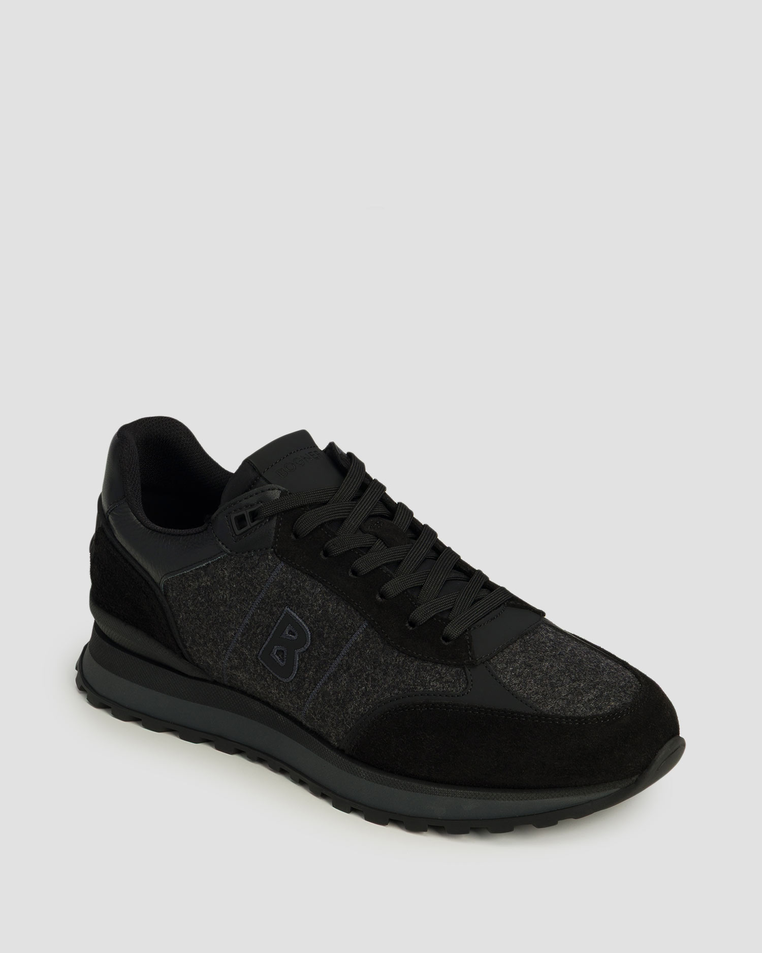 Chaussures en cuir noires pour hommes BOGNER Newport 17