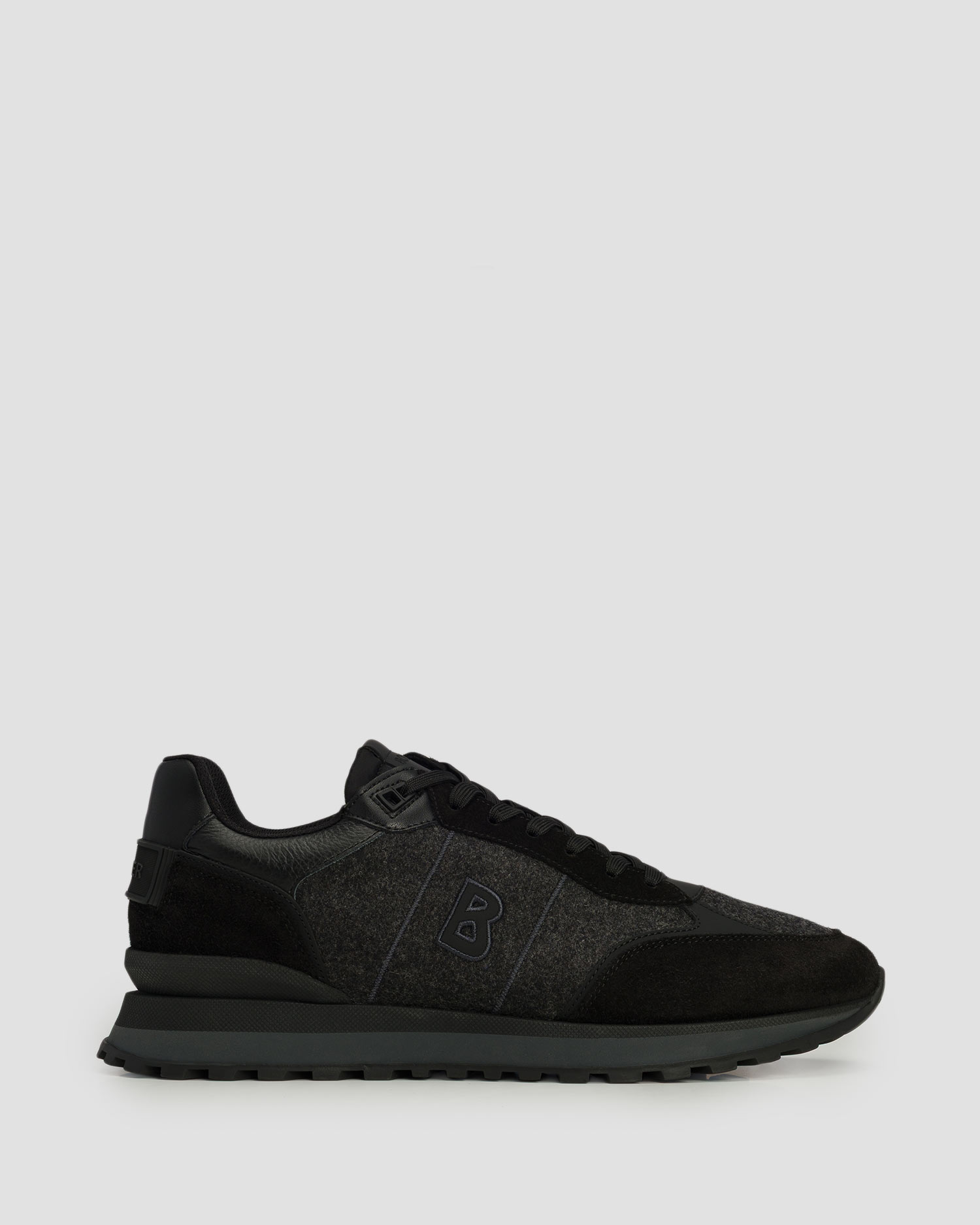 Chaussures en cuir noires pour hommes BOGNER Newport 17