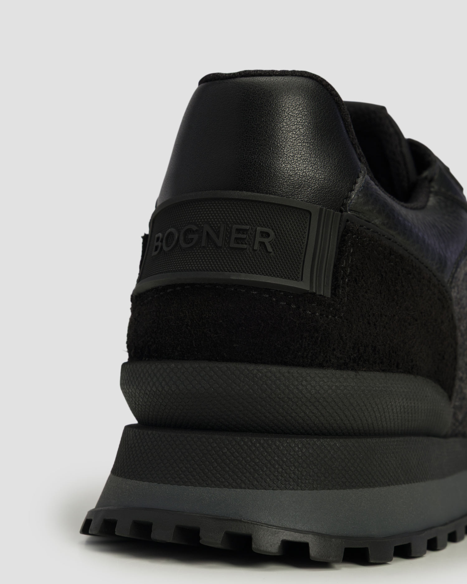 Chaussures en cuir noires pour hommes BOGNER Newport 17