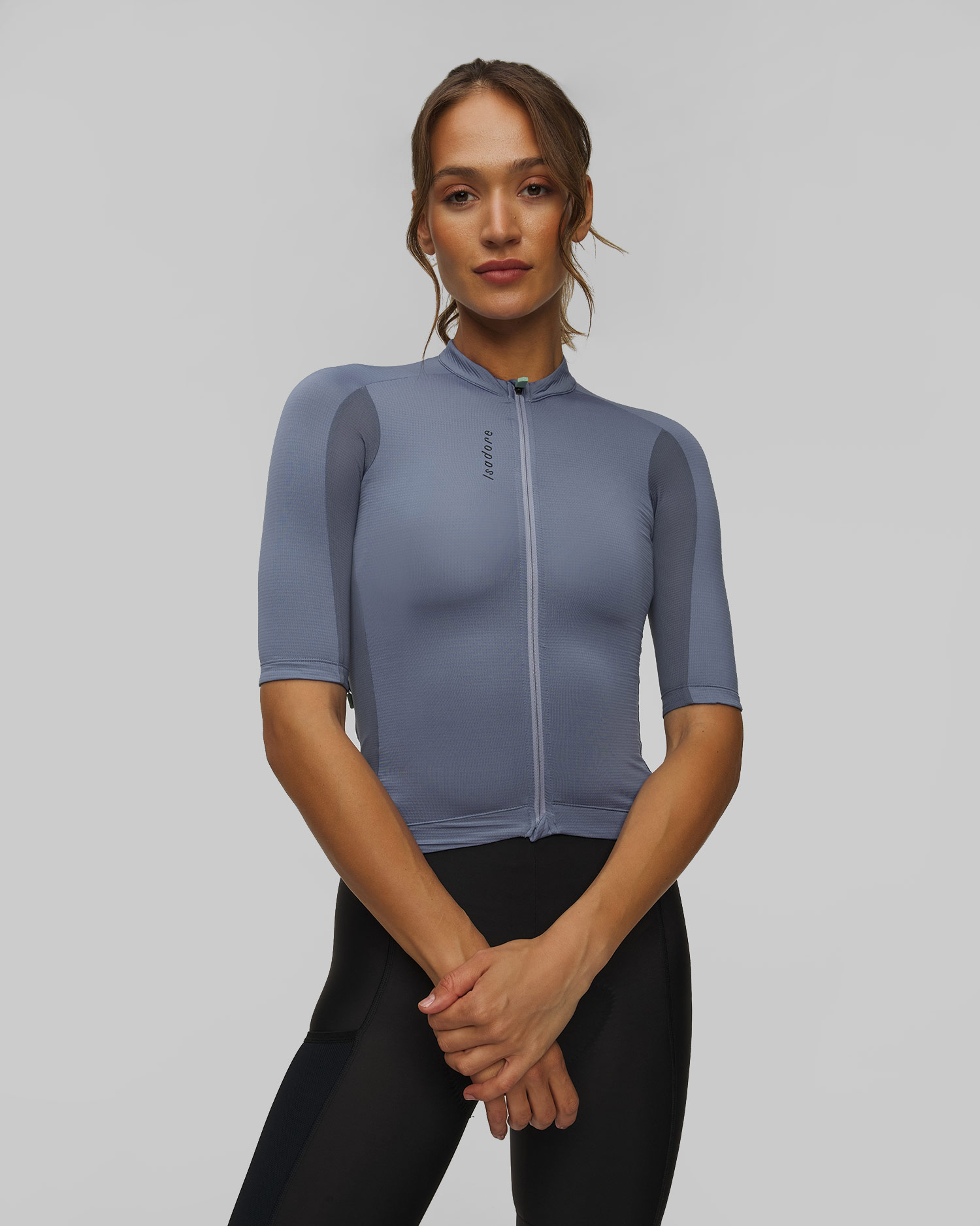 Koszulka rowerowa damska Isadore Signature Merino Tech Jersey granatowa