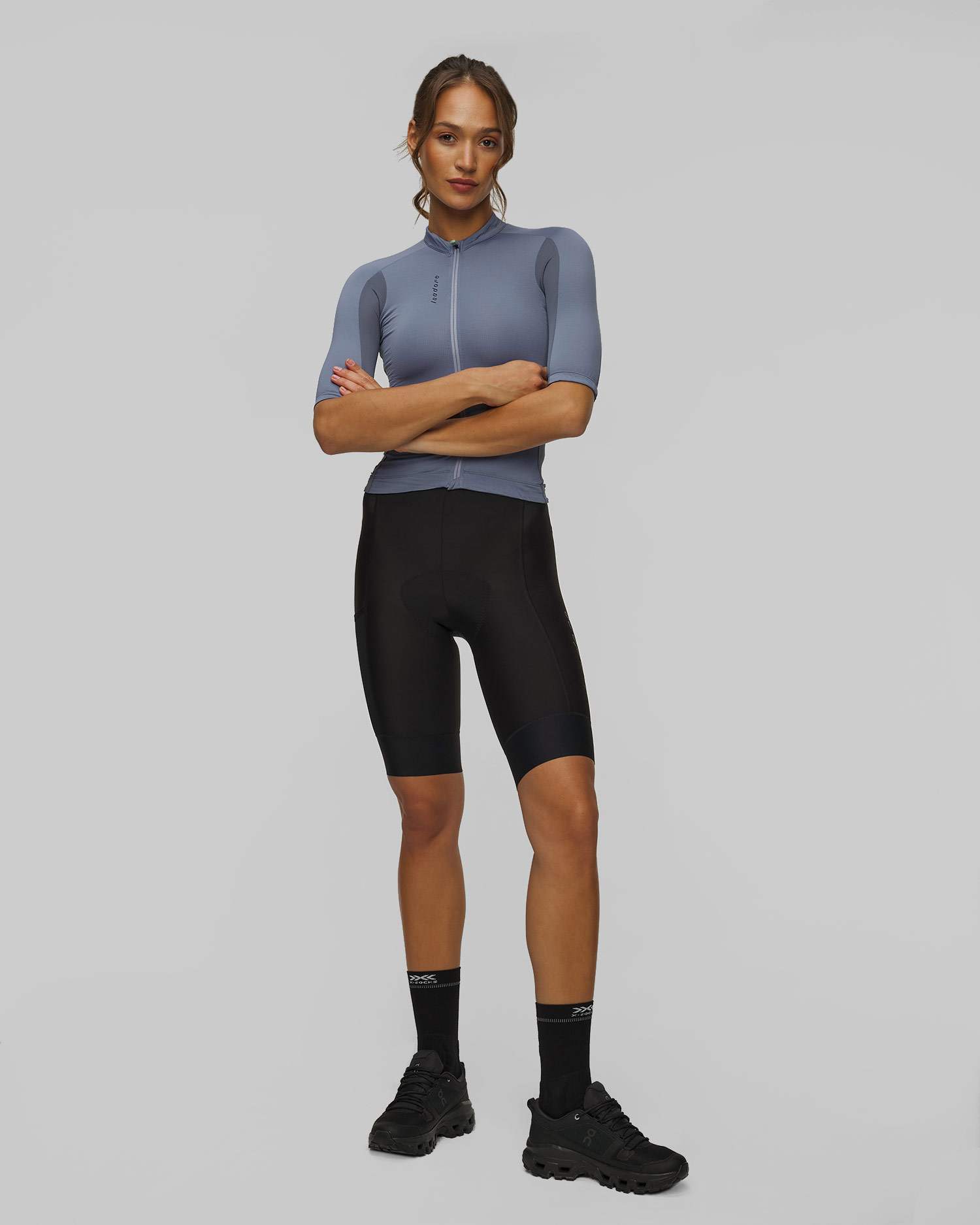 Koszulka rowerowa damska Isadore Signature Merino Tech Jersey granatowa