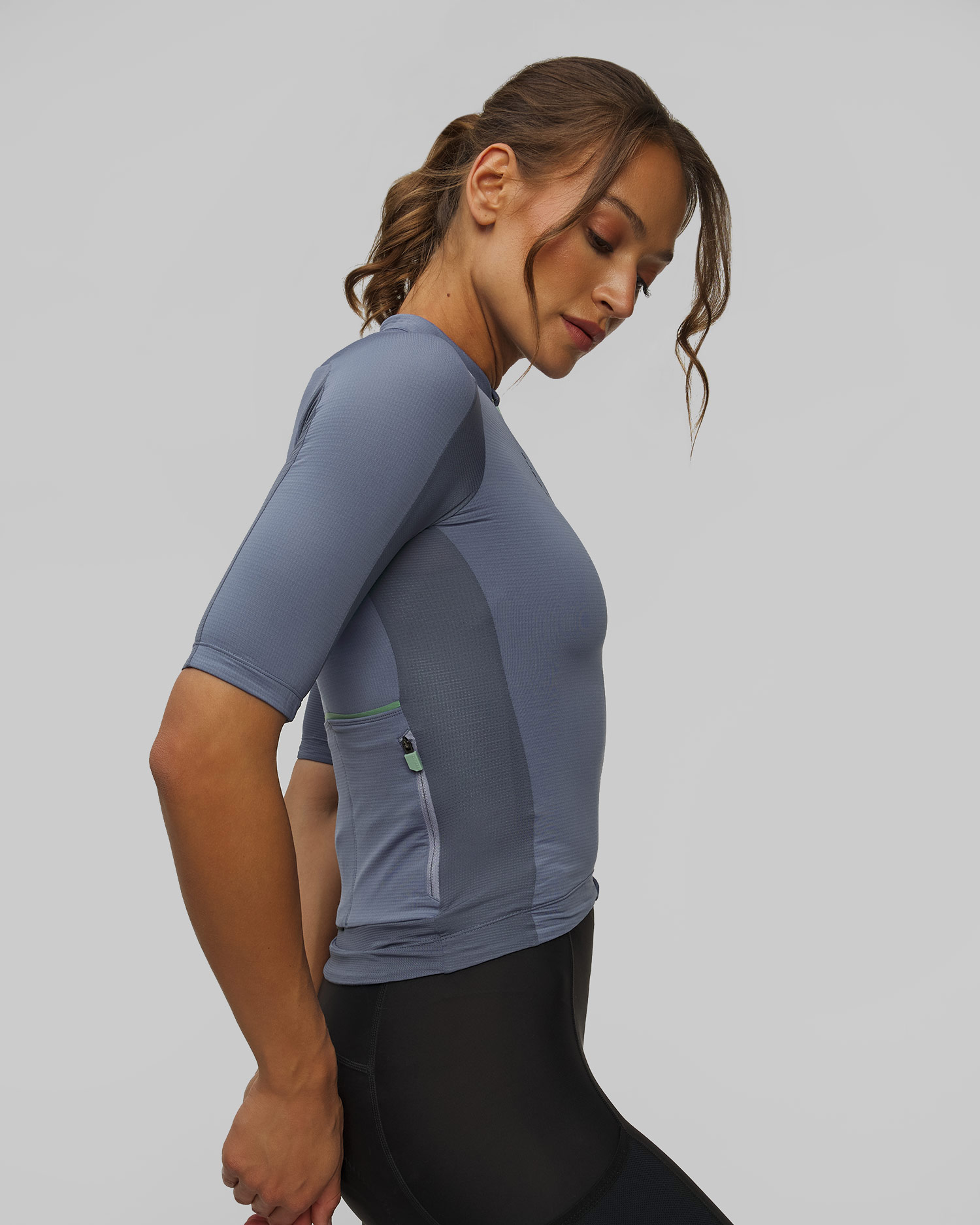 Koszulka rowerowa damska Isadore Signature Merino Tech Jersey granatowa