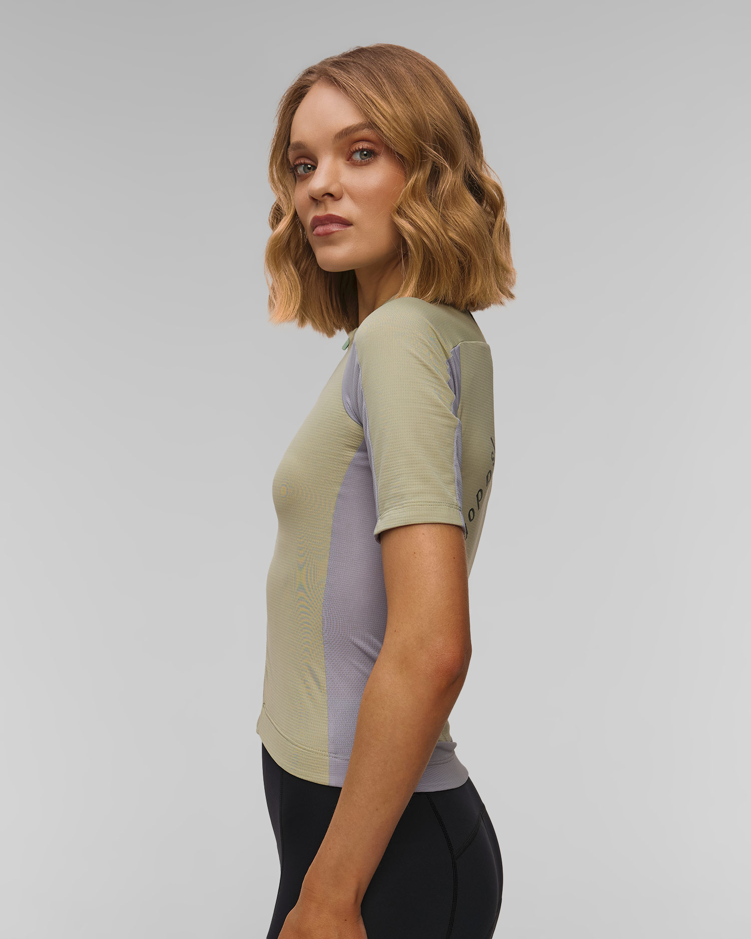 Koszulka rowerowa damska Isadore Signature Merino Tech Jersey beżowo-szara