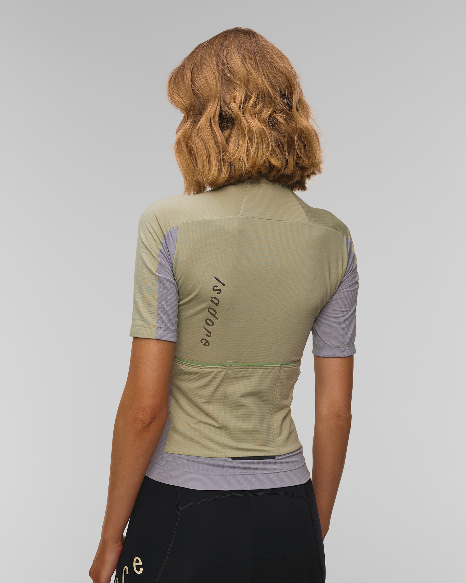 Koszulka rowerowa damska Isadore Signature Merino Tech Jersey beżowo-szara