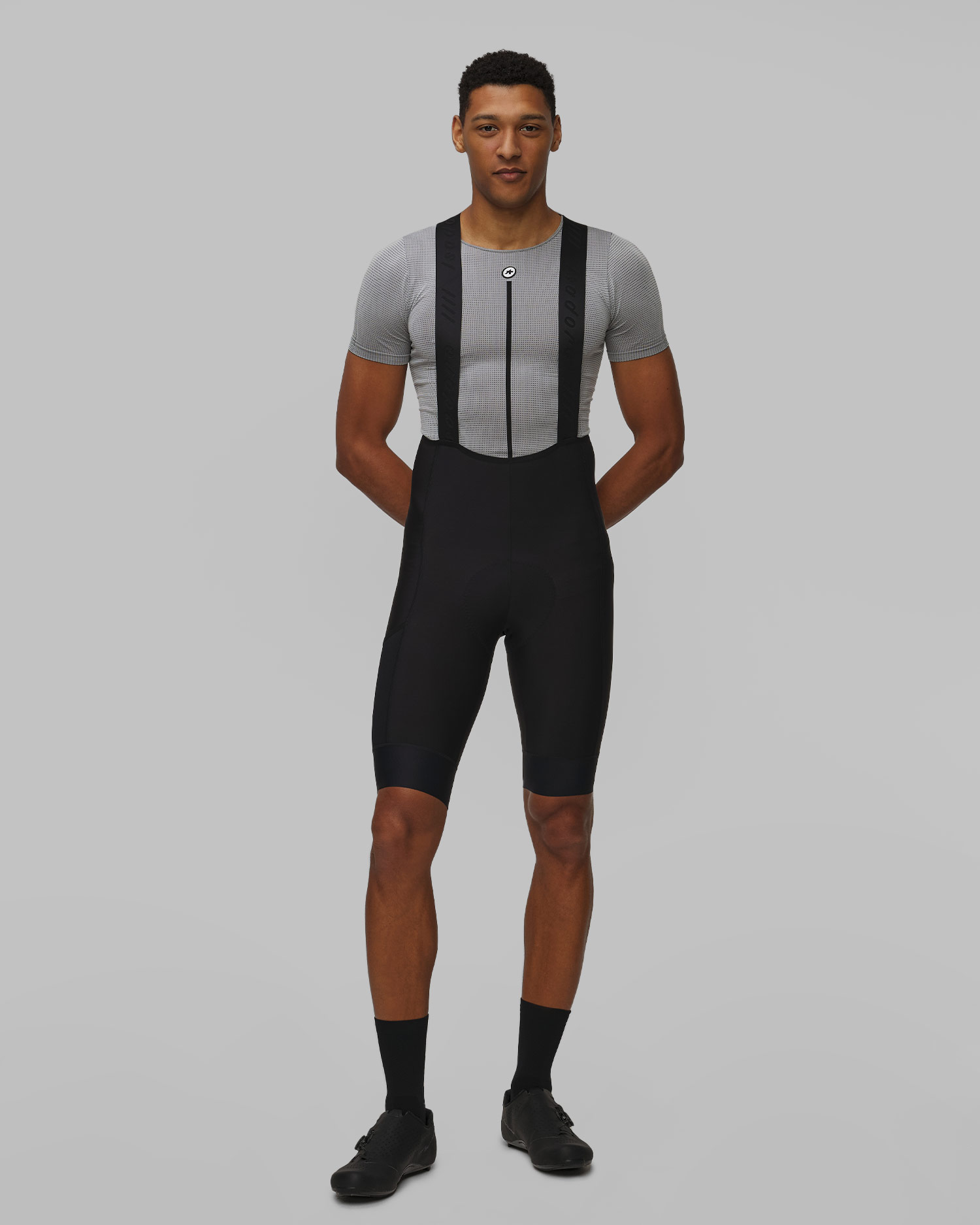 Men's Isadore Signature Bib Shorts with braces black