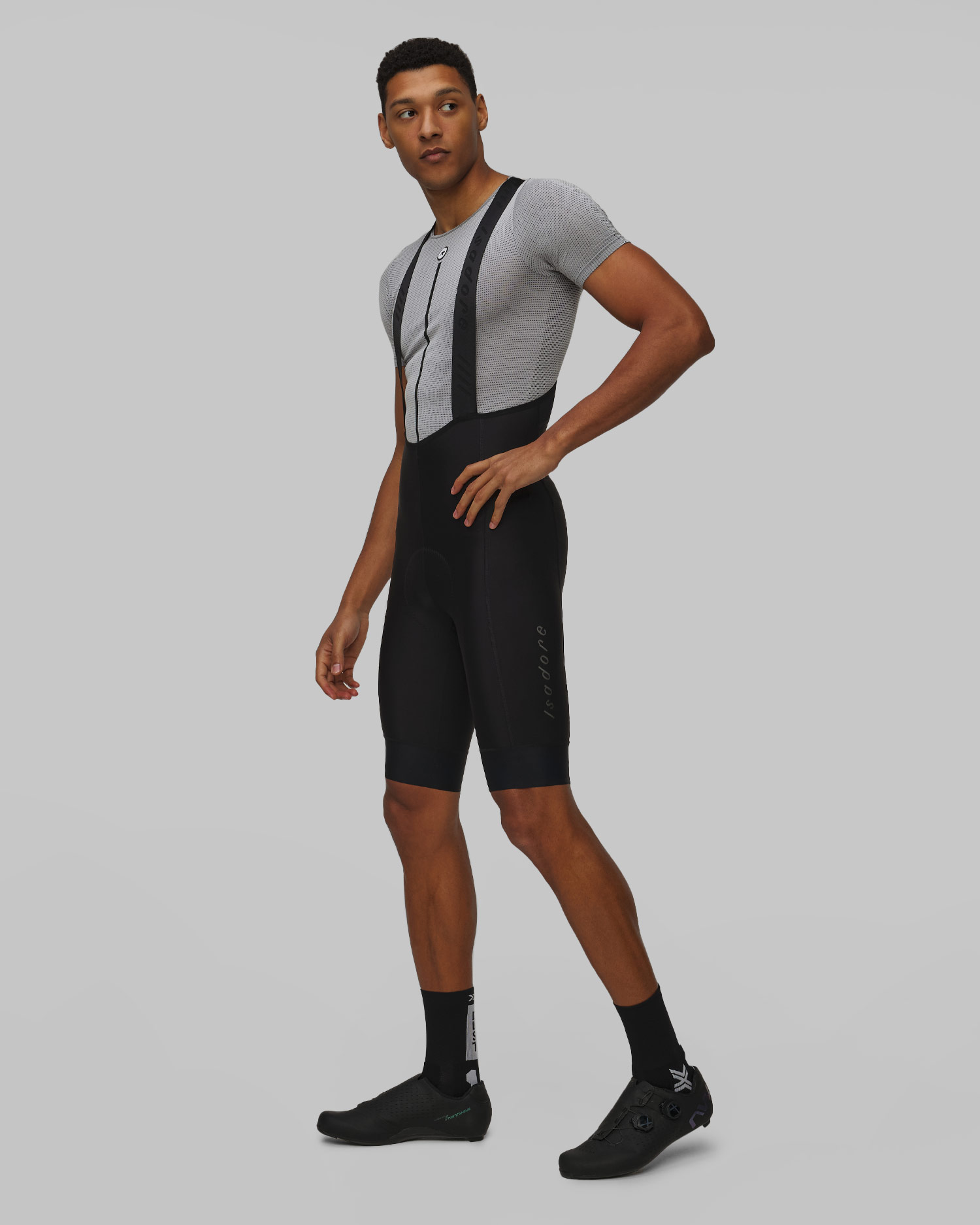 Men's Isadore Signature Bib Shorts with braces black