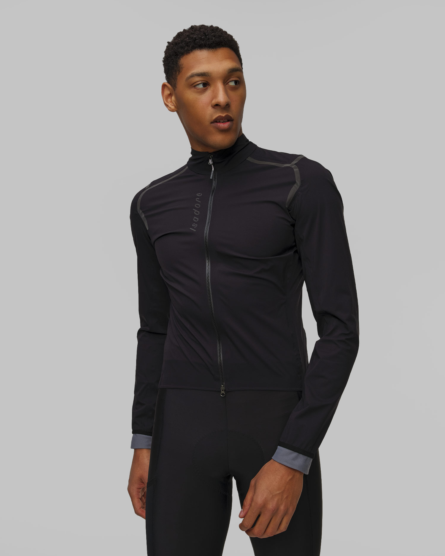 Pánska cyklistická bunda do dažďa Isadore Signature Rain Jacket čierna