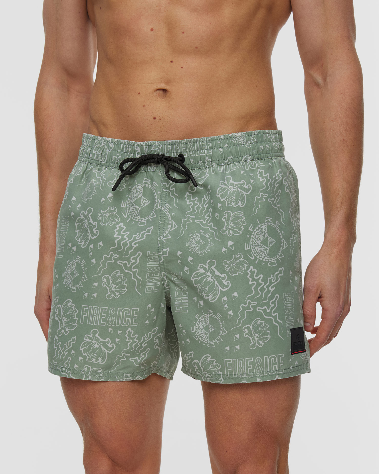 Costume de baie pentru bărbați BOGNER Fire + Ice NELSON2, Culoare/Model: Print,Zielony