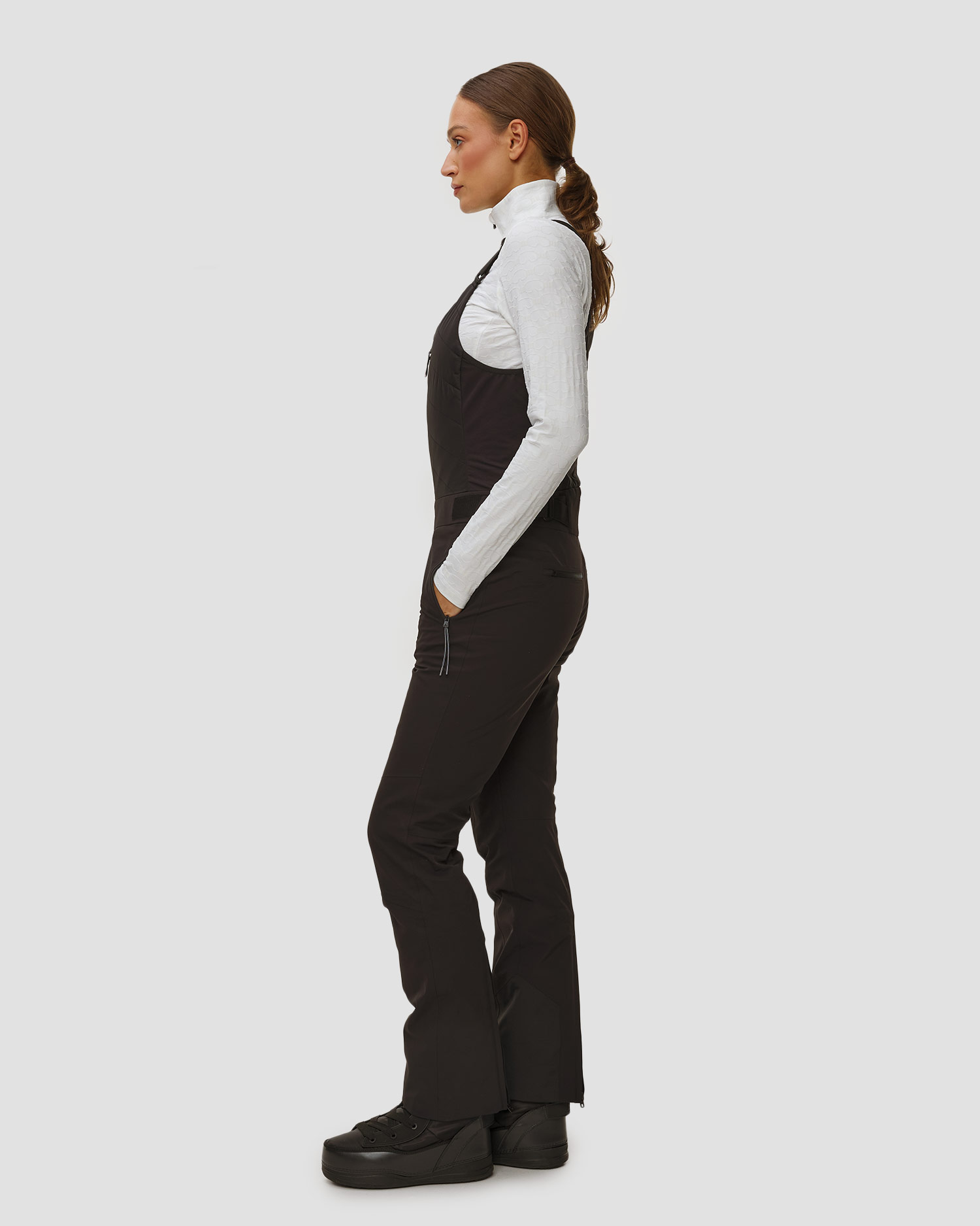 Dámské černé lyžařské kalhoty se šlemi BOGNER FIRE+ICE Ivie3-T