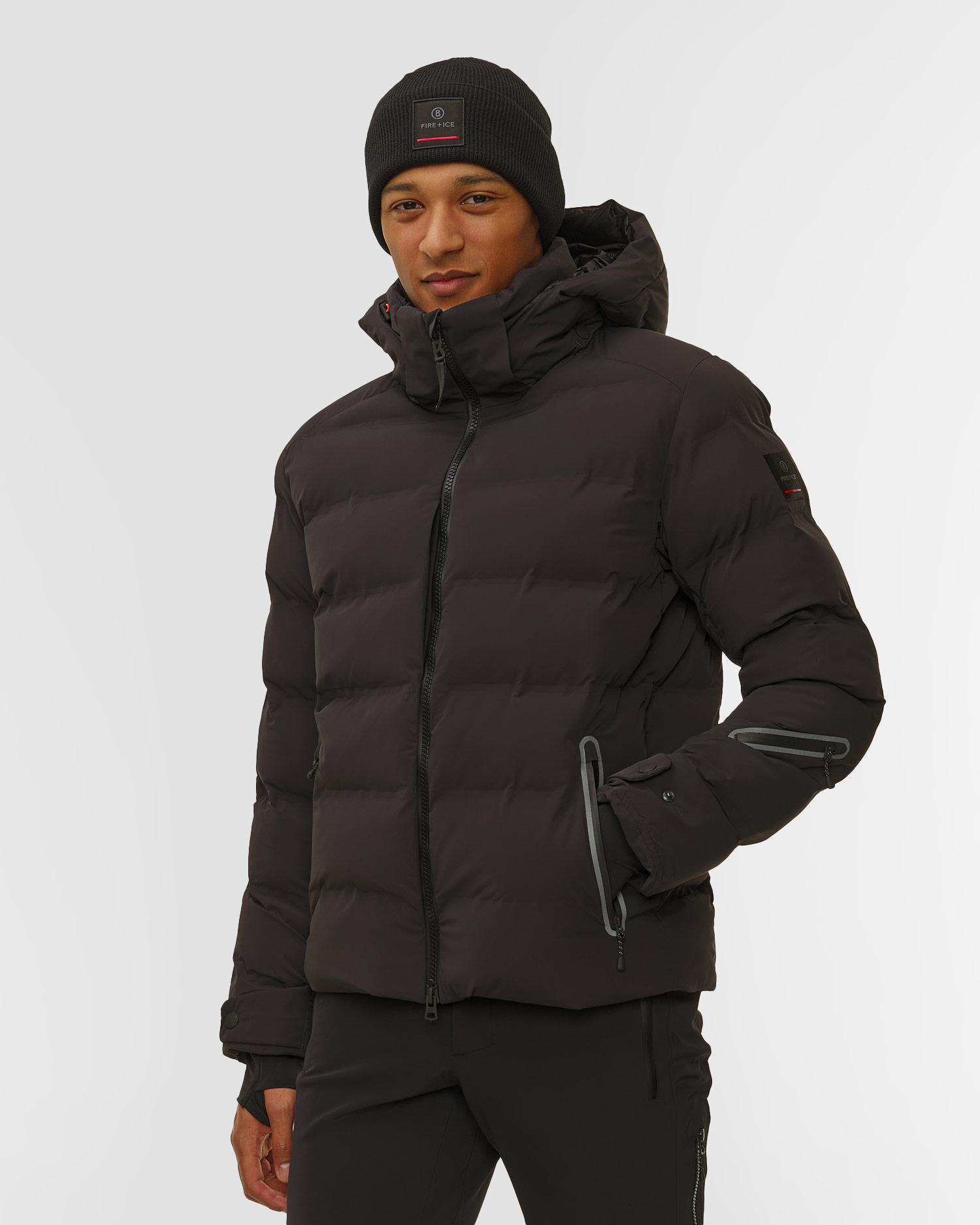 Giacca nera da sci da uomo BOGNER FIRE+ICE Tec-Luka