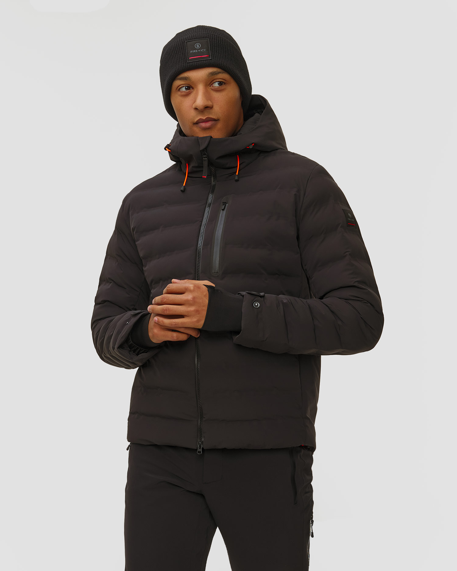 Men's black ski jacket BOGNER FIRE+ICE York