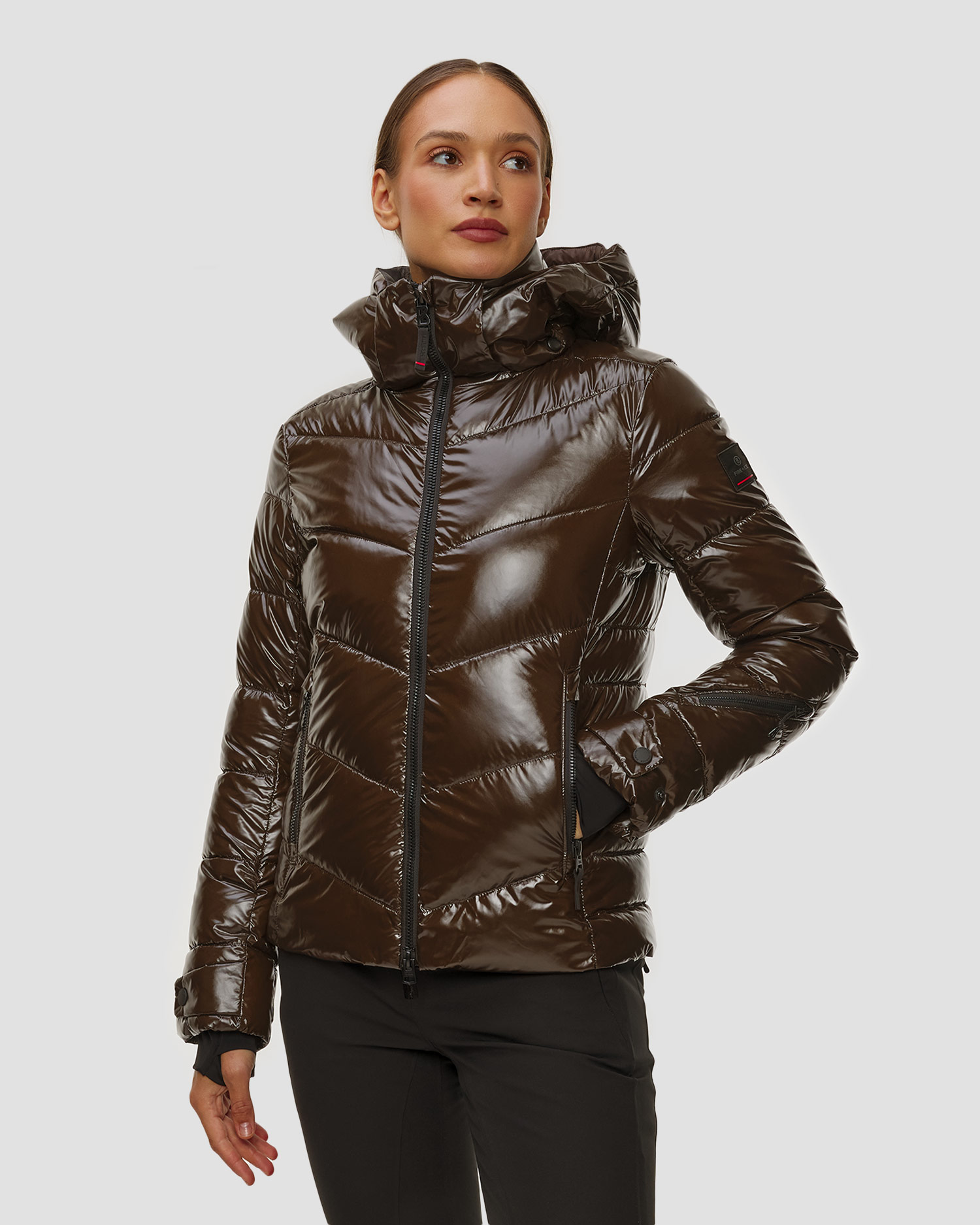 Dámská prošívaná bunda BOGNER FIRE+ICE Saelly2  v čokoládovém barevném odstínu