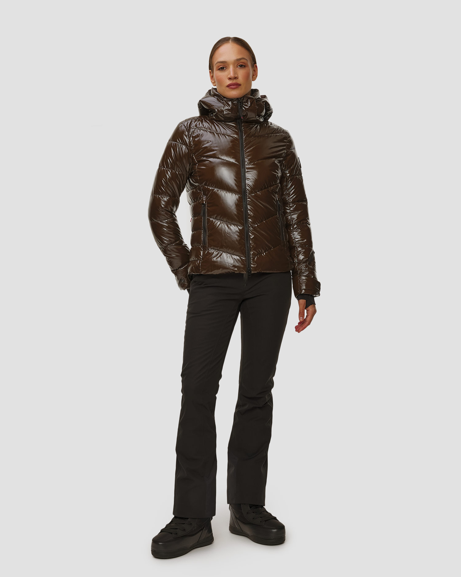 Dámská prošívaná bunda BOGNER FIRE+ICE Saelly2  v čokoládovém barevném odstínu